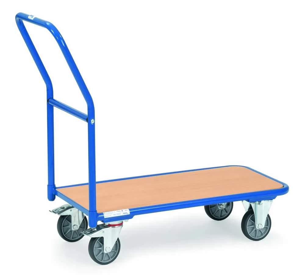 Magazinwagen mit 85 x 45 cm Ladefläche und 250 kg Tragkraft (blau)