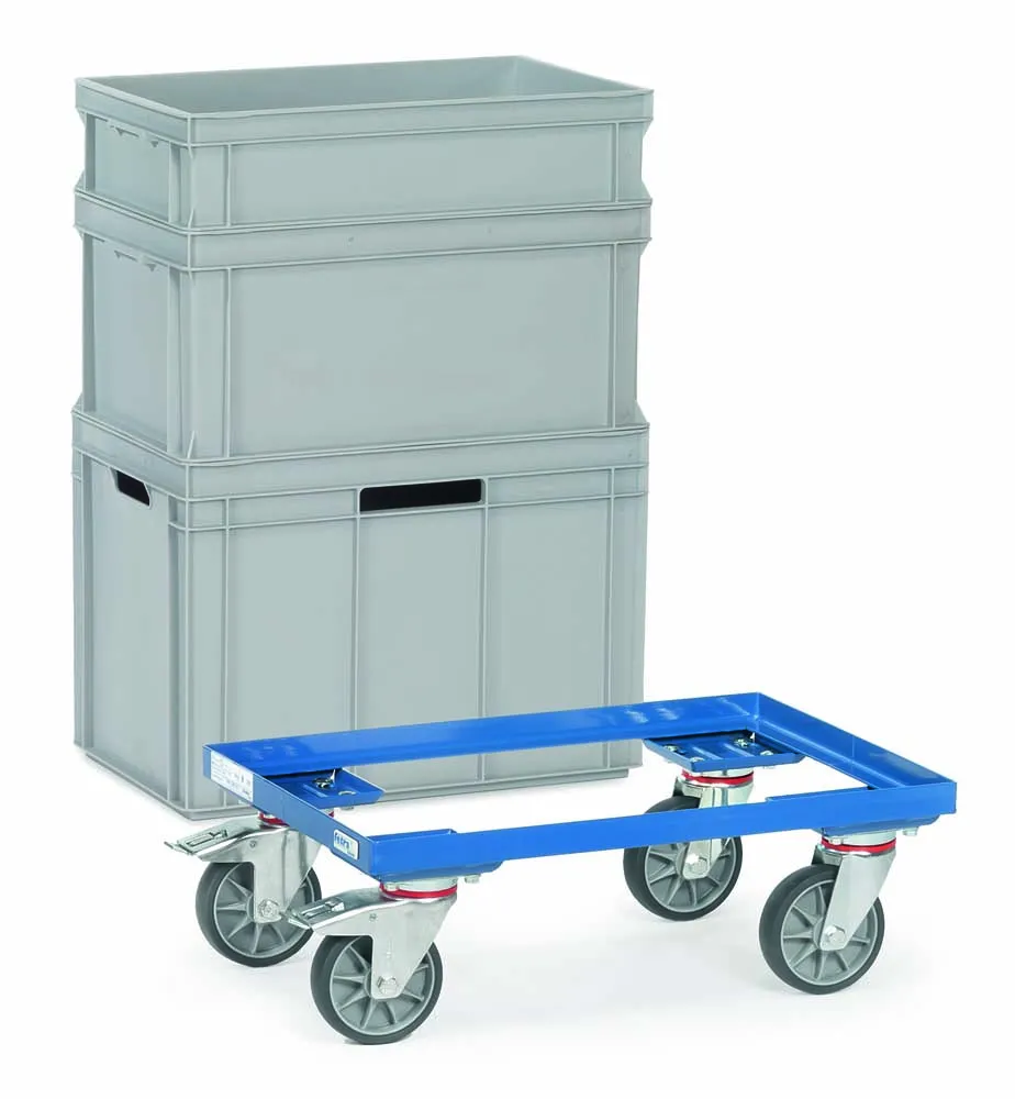 Eurokastenroller mit offenen Rahmen und 60,5 x 40,5 cm Ladefläche