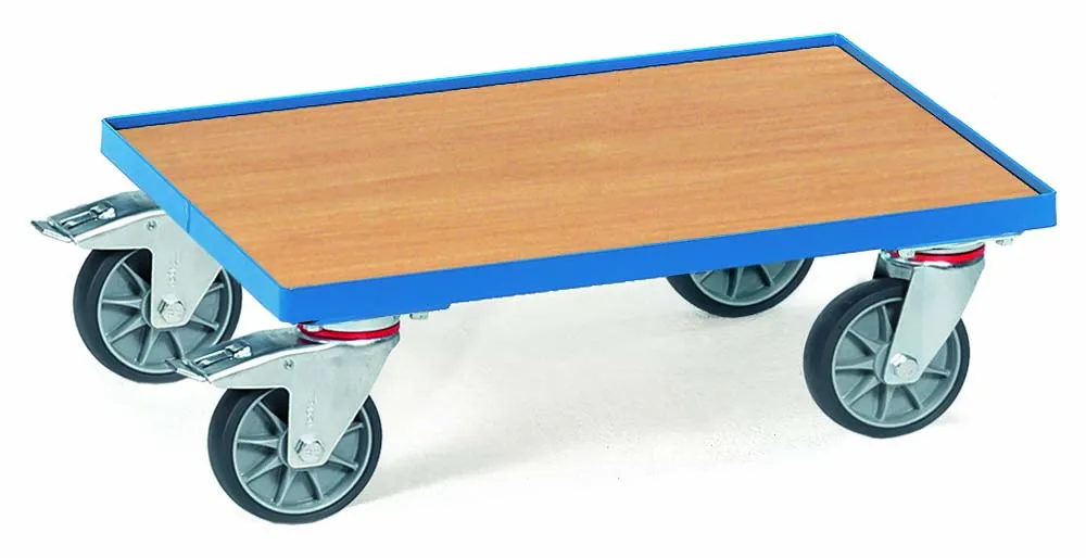 Eurokastenroller mit erhöhten Rand und 60,5 x 40,5 cm Ladefläche