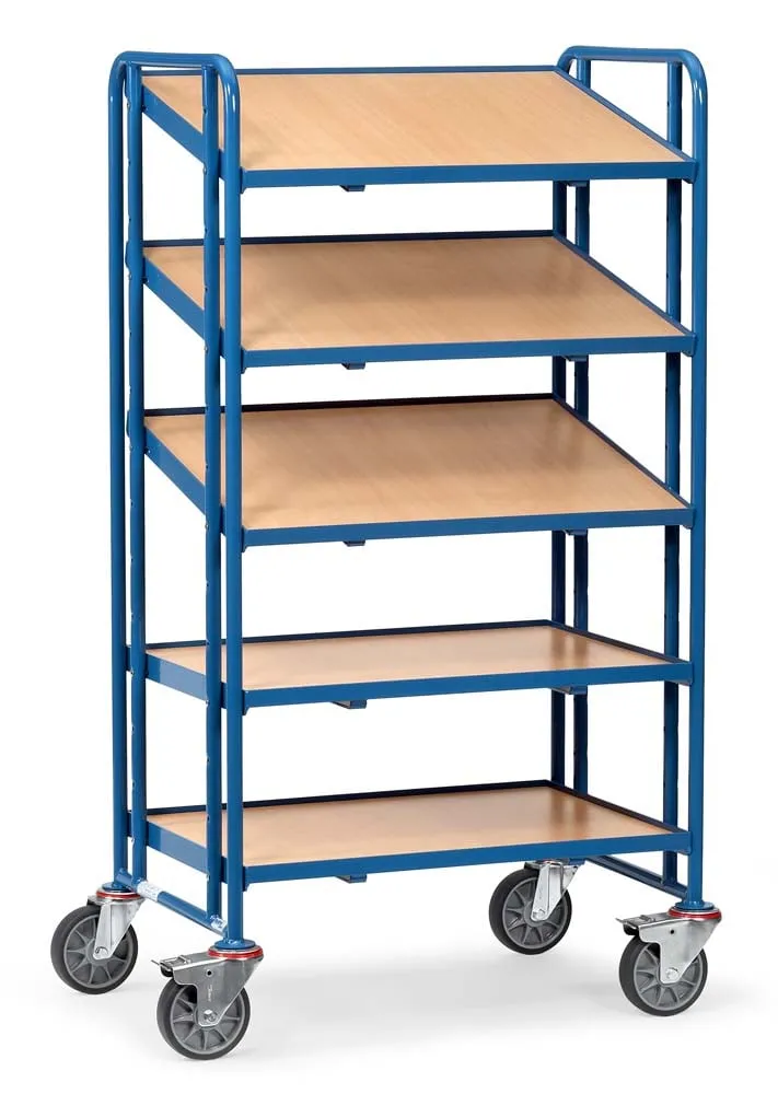 Eurokastenwagen mit Holzböden und 5 Etagen und 82 x 61 cm Ladefläche