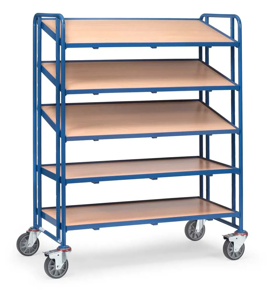 Eurokastenwagen mit Holzböden und 5 Etagen und 124 x 61 cm Ladefläche