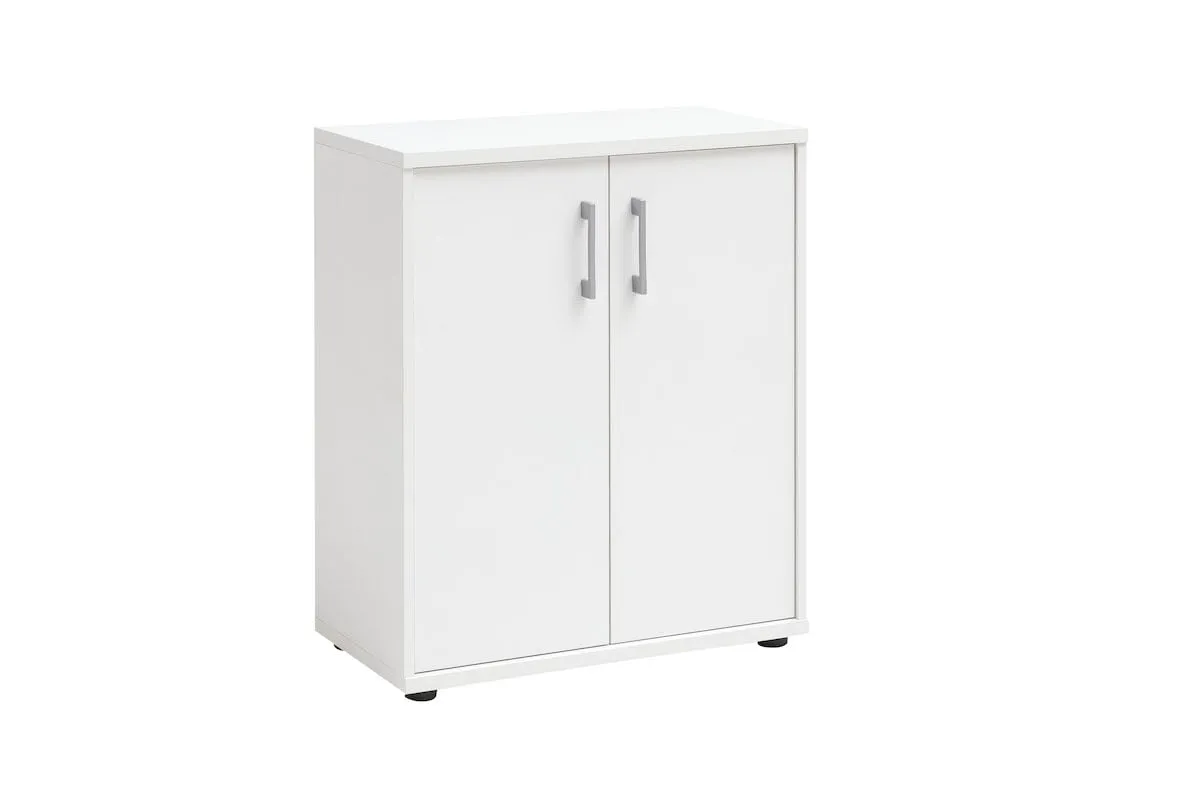 Möbelpartner Aktenschrank Tiger | Small | HxBxT 77x65x34cm | 2 Fächern & 2 Flügeltüren | Weiß