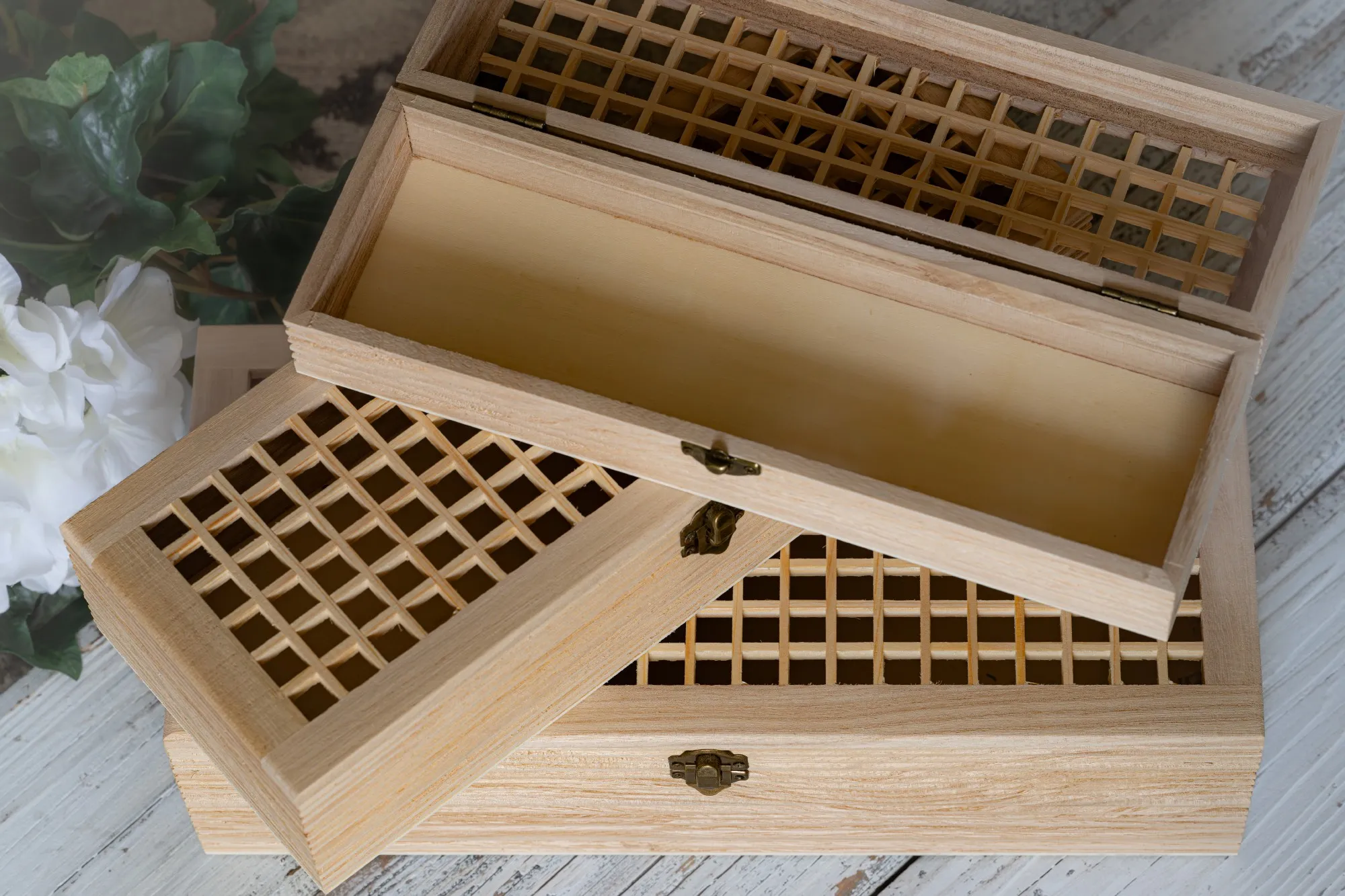 3er-Set Truhe 'Giscard', natur