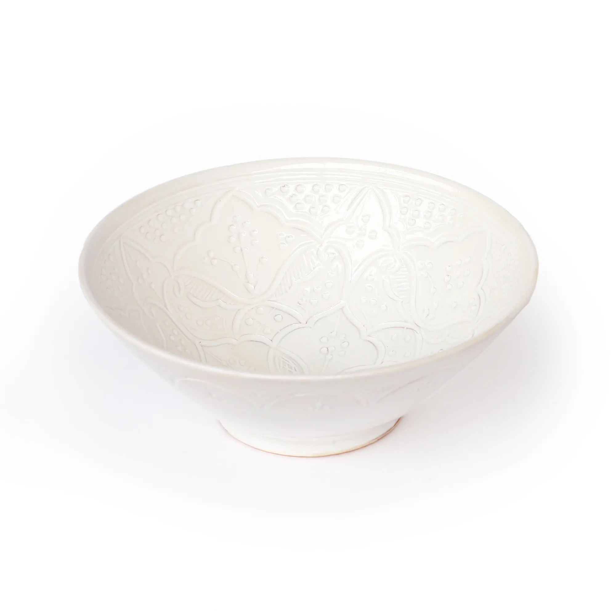 Zierschale weiß, Ø 30 cm, H 12 cm