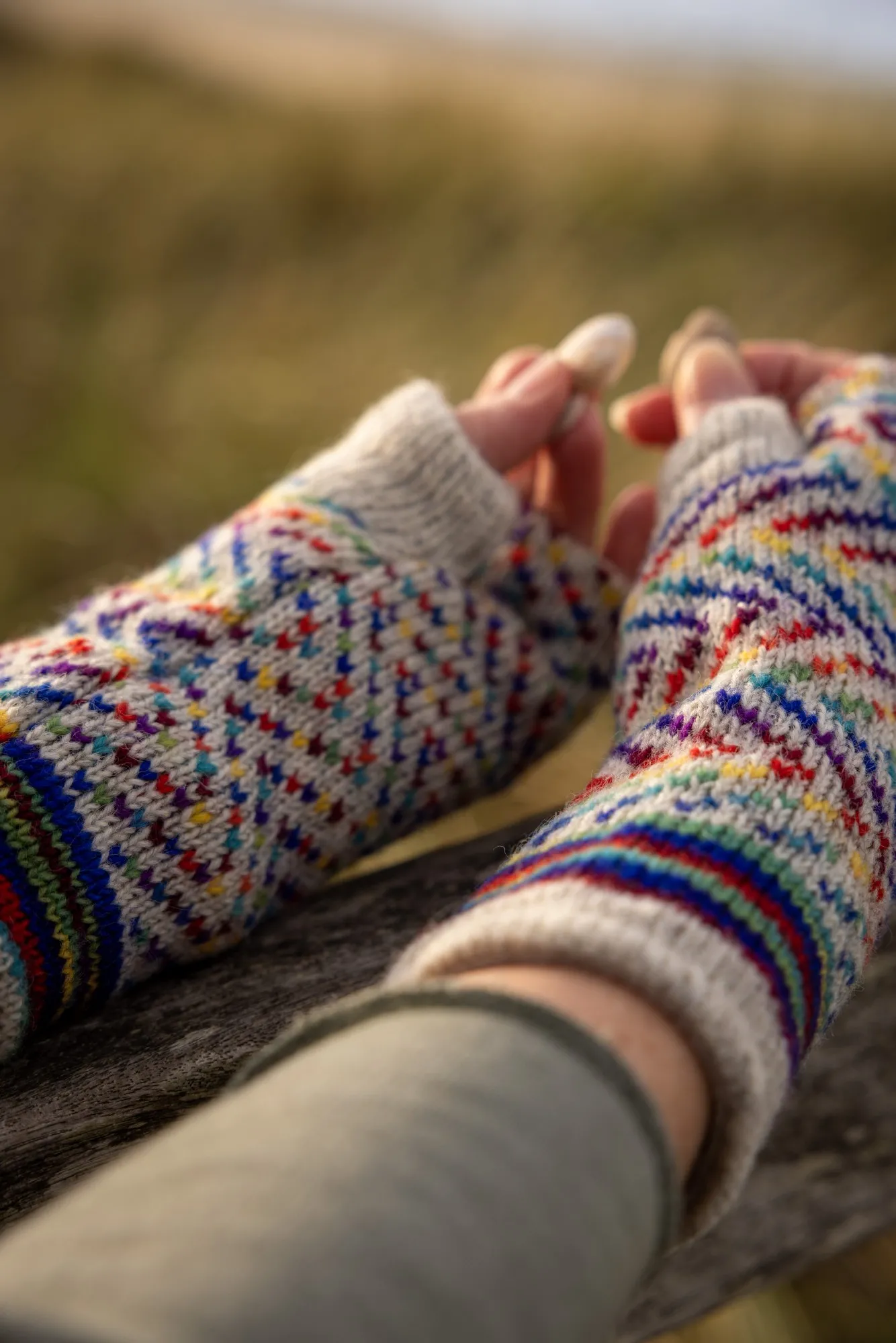 Pulswärmer 'Zickzack', multicolor