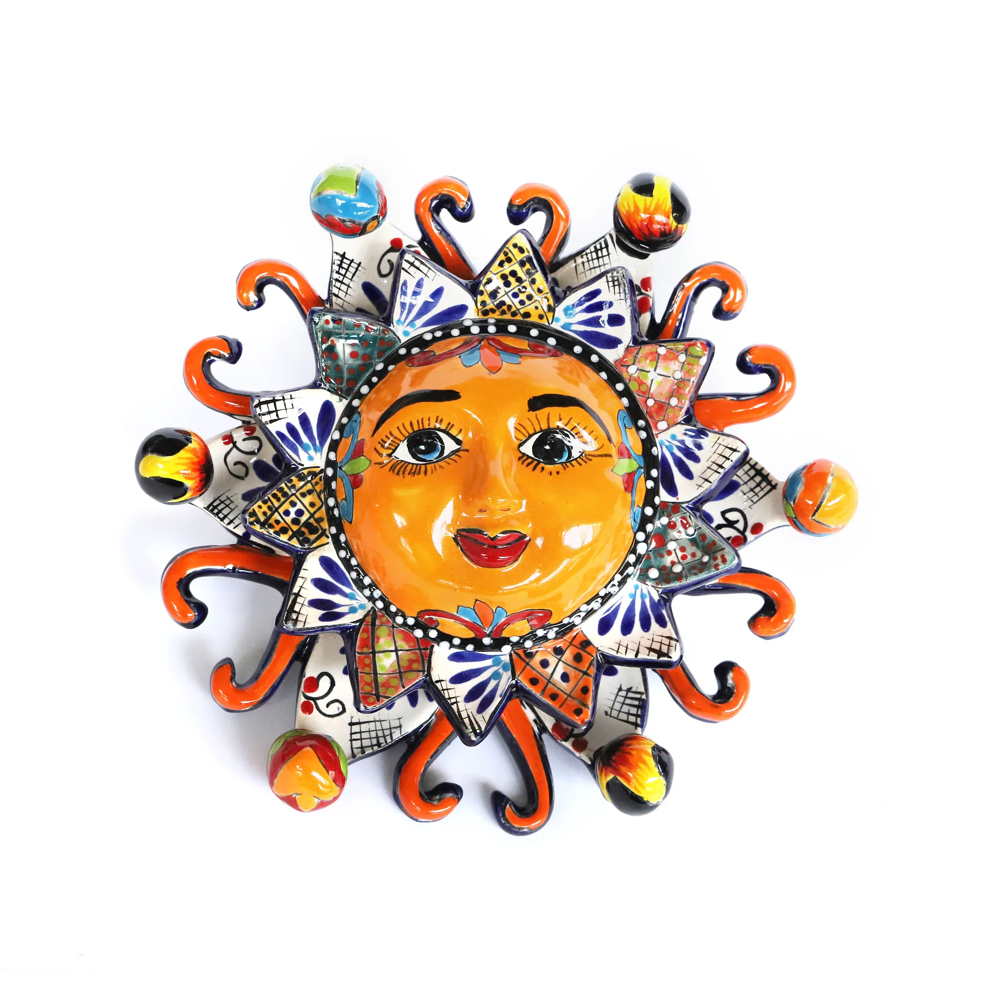 Keramik-Wandschmuck 'Esferas', multicolor, Ø 25 cm, L 7 cm