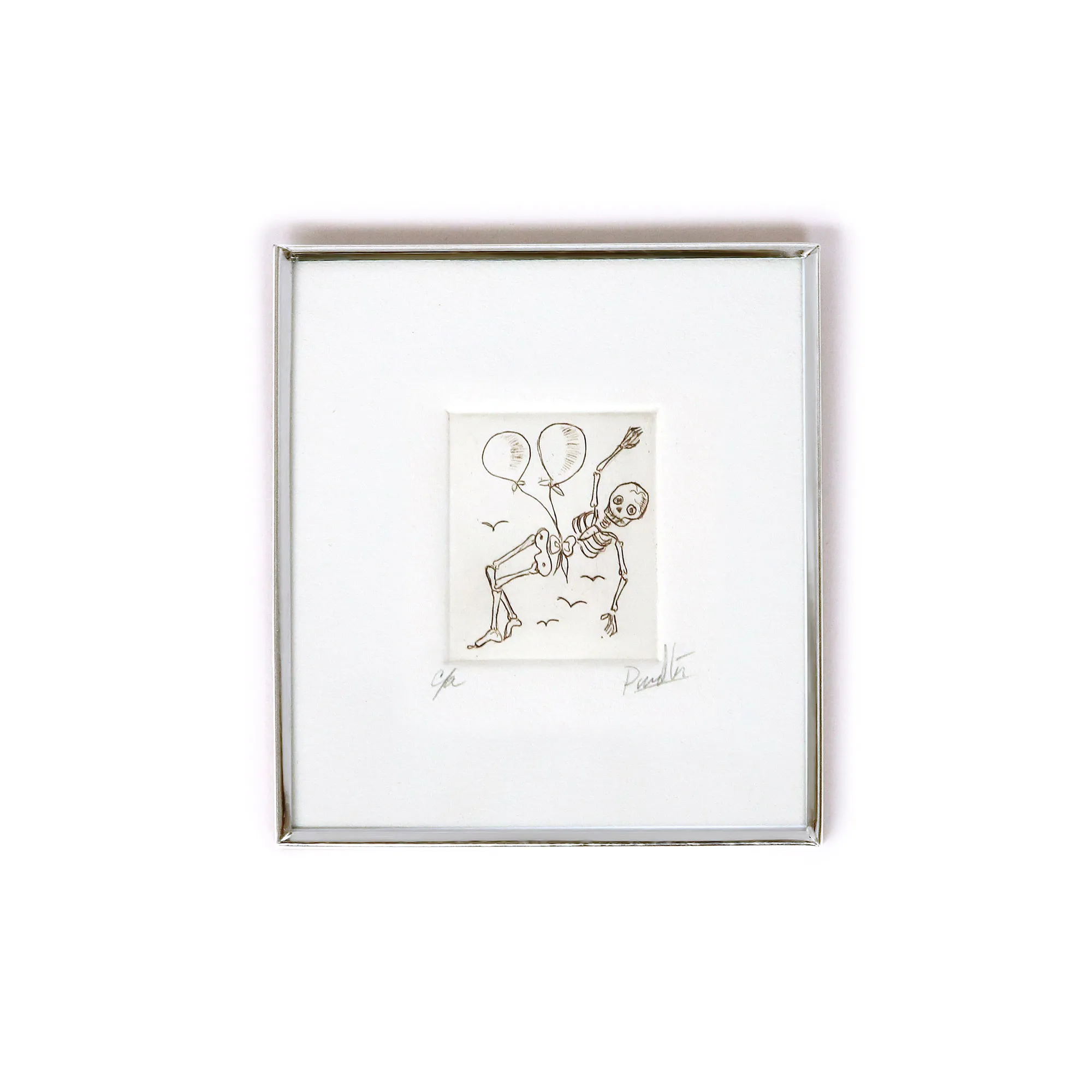 Radierung 'Globos' in Rahmen, B 9,75 cm, H 10,75 cm