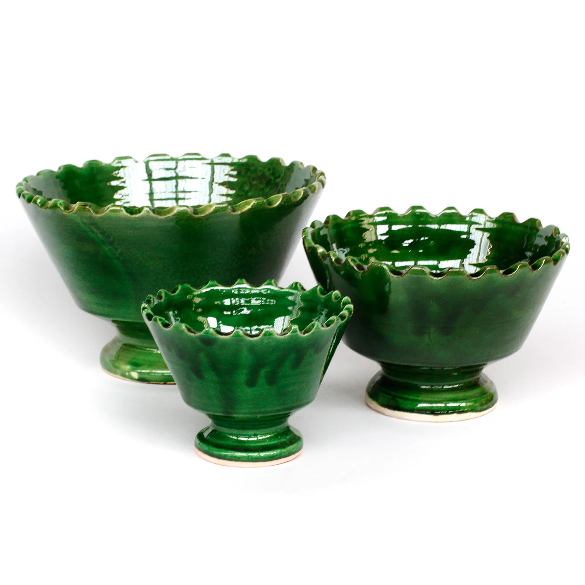 3er-Set Keramikschale 'Mchita' grün