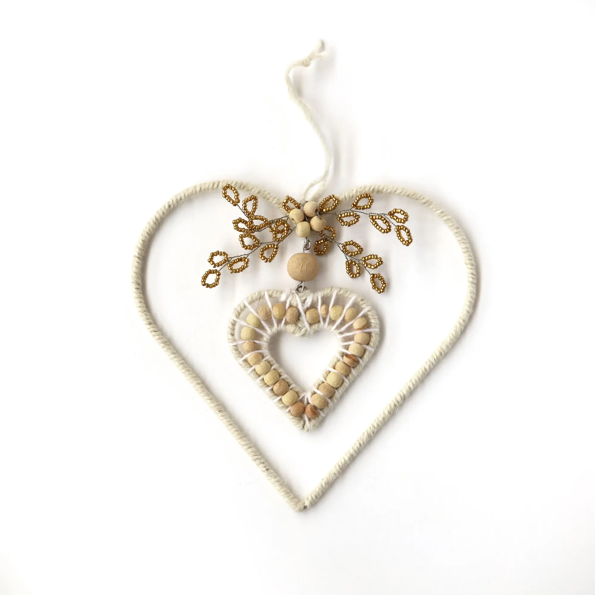 Wanddeko 'Herzen', H 18 cm, B 18 cm