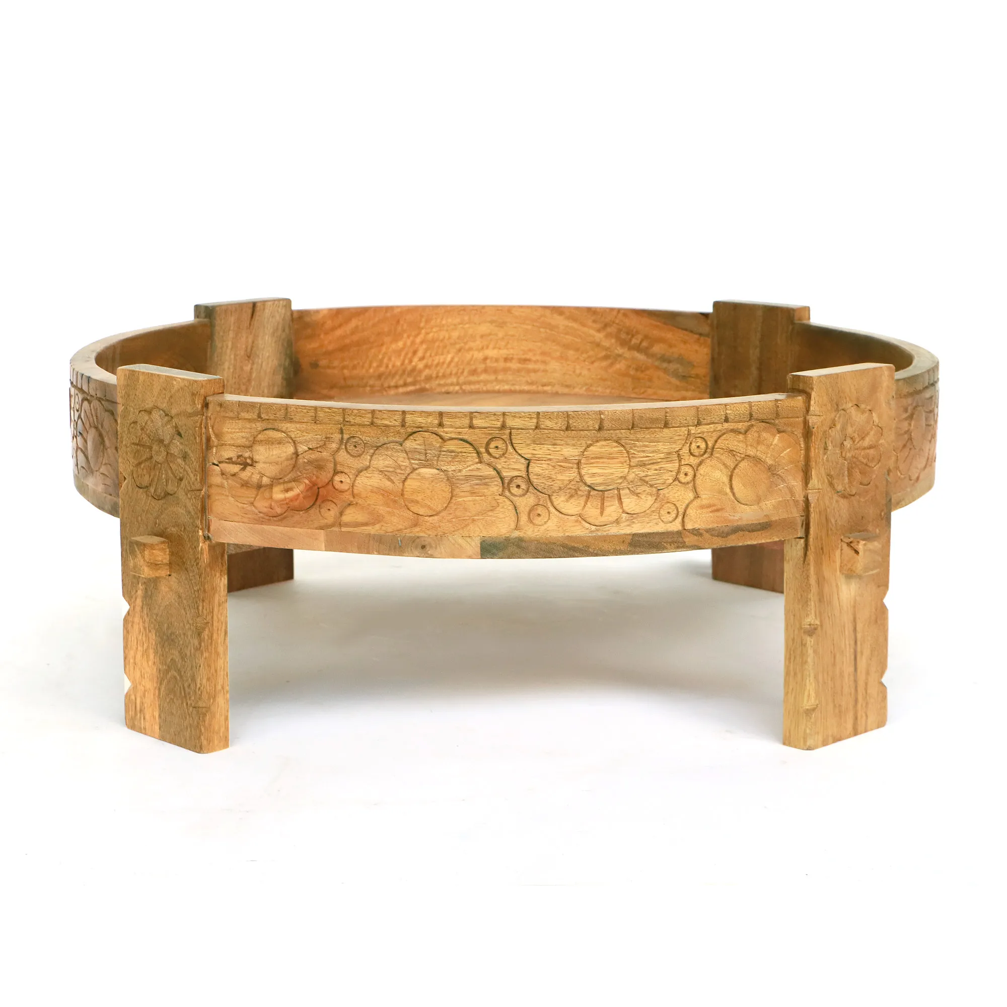 Couchtisch 'Grinder', natur, Ø 72 cm, H 28 cm