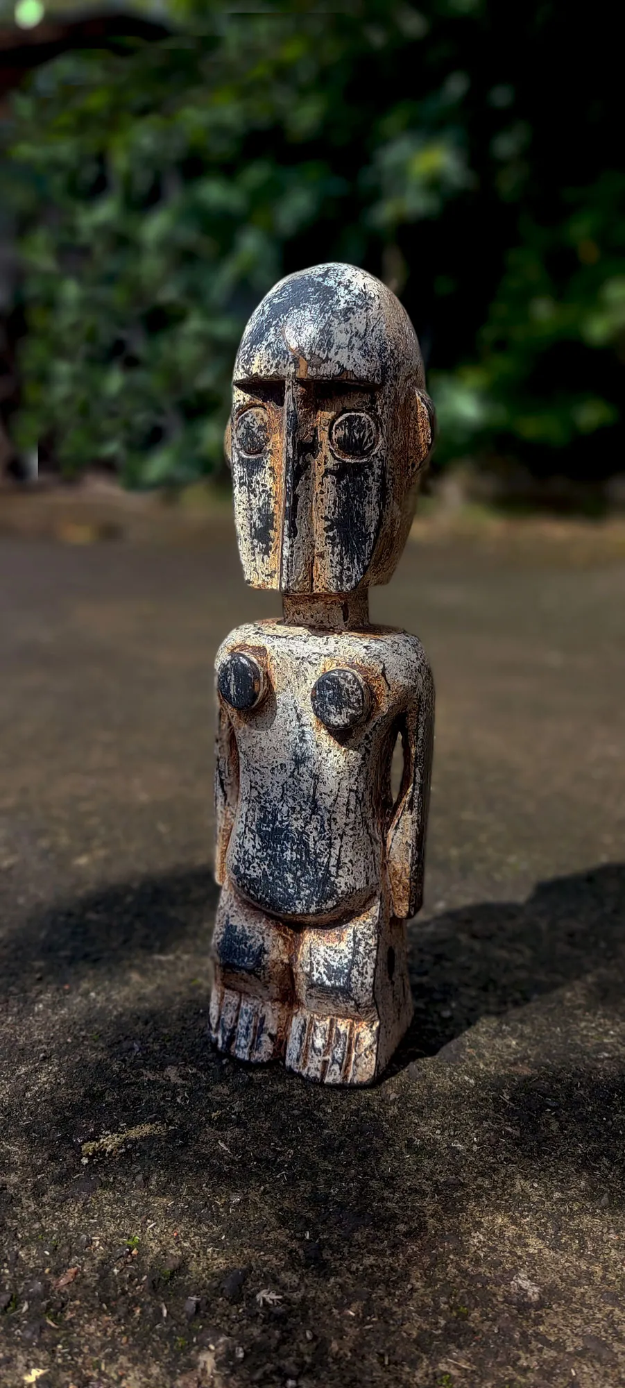 Primitif-Skulptur aus Timor, Holz, H 33 cm, B 10 cm, L 8 cm