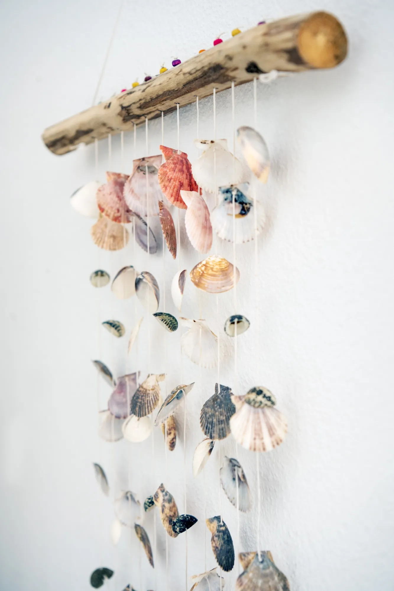 Windspiel mit Muscheln, H 65 cm, B 40 cm, L 4 cm