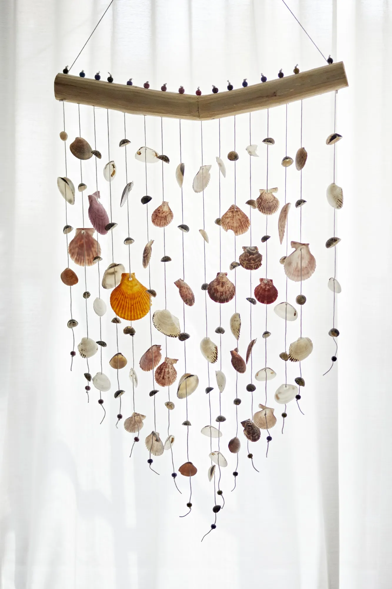 Windspiel mit Muscheln, H 85 cm, B 45 cm
