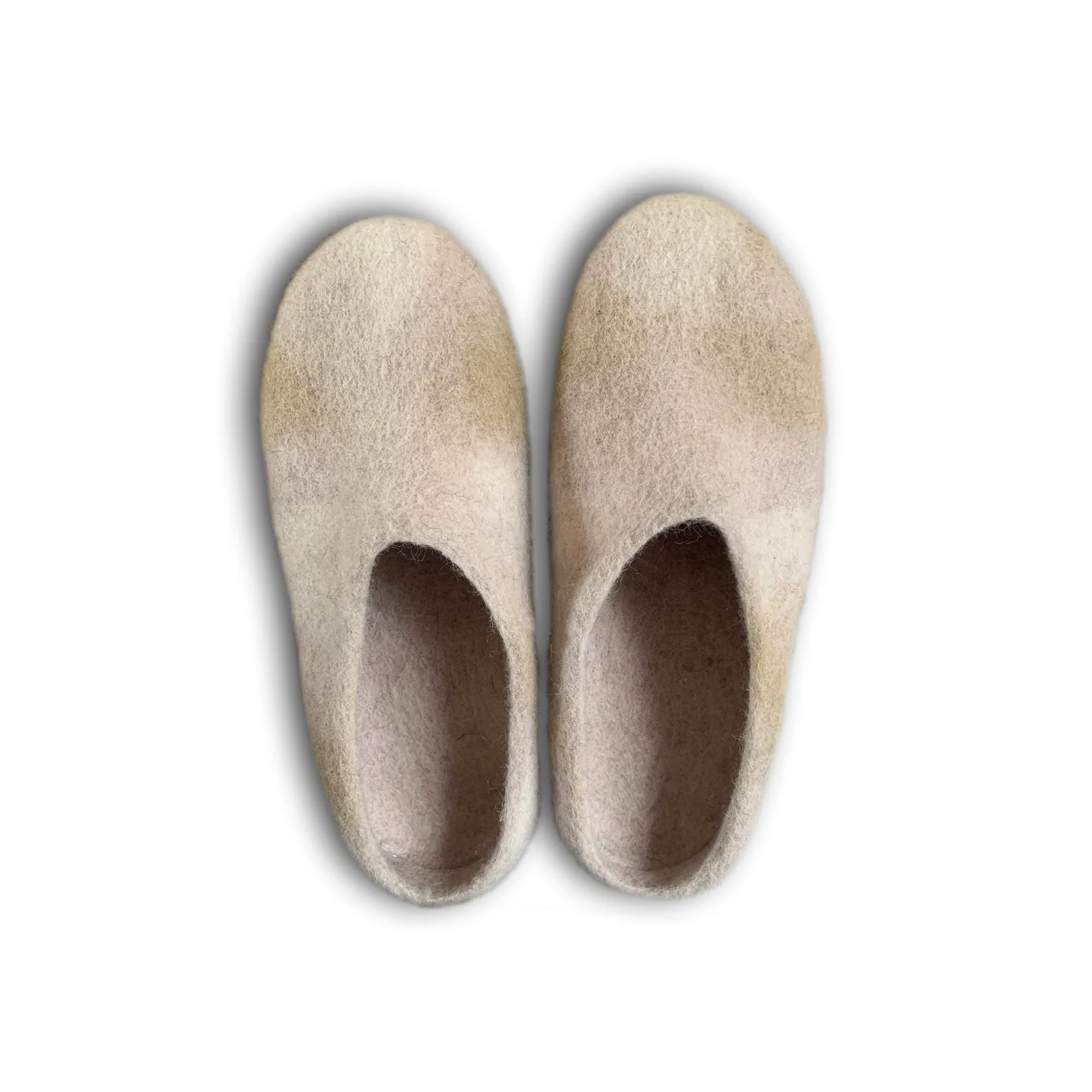 Filz-Hausschuhe 'Batik' beige, in 3 Größen