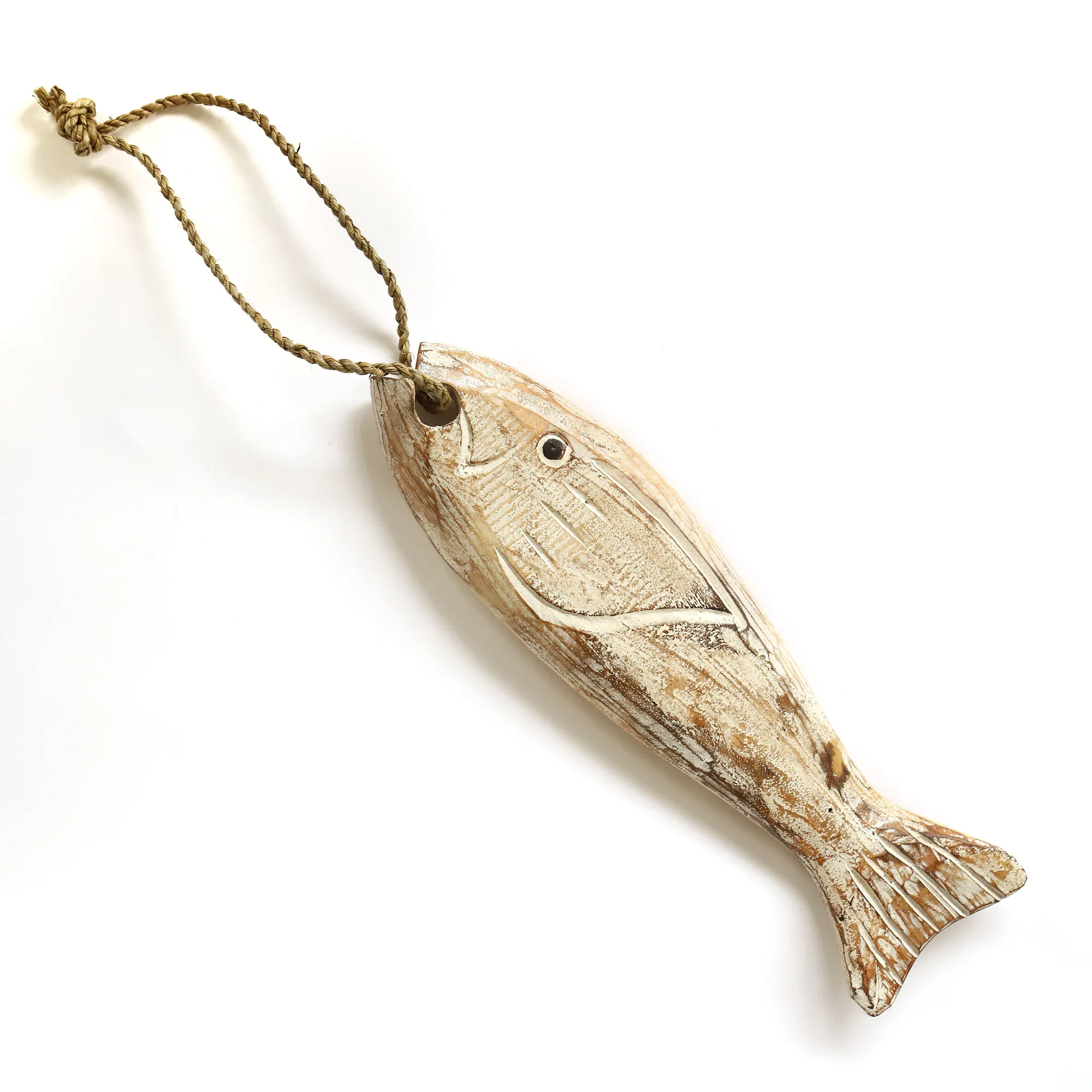 Figur 'Fisch' weiß, H 40 cm, B 10 cm, L 3 cm