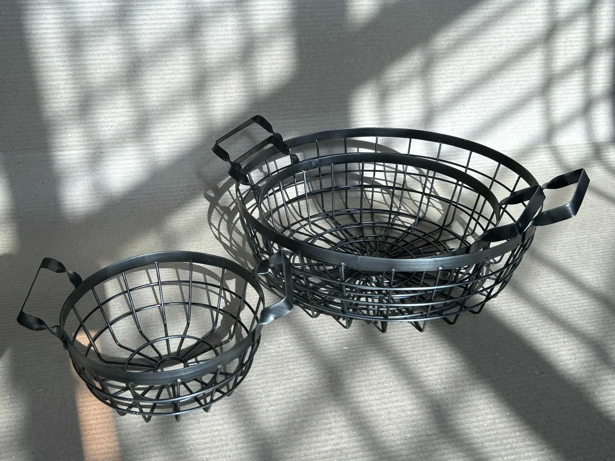 3er-Set Drahtkörbe mit Griffen