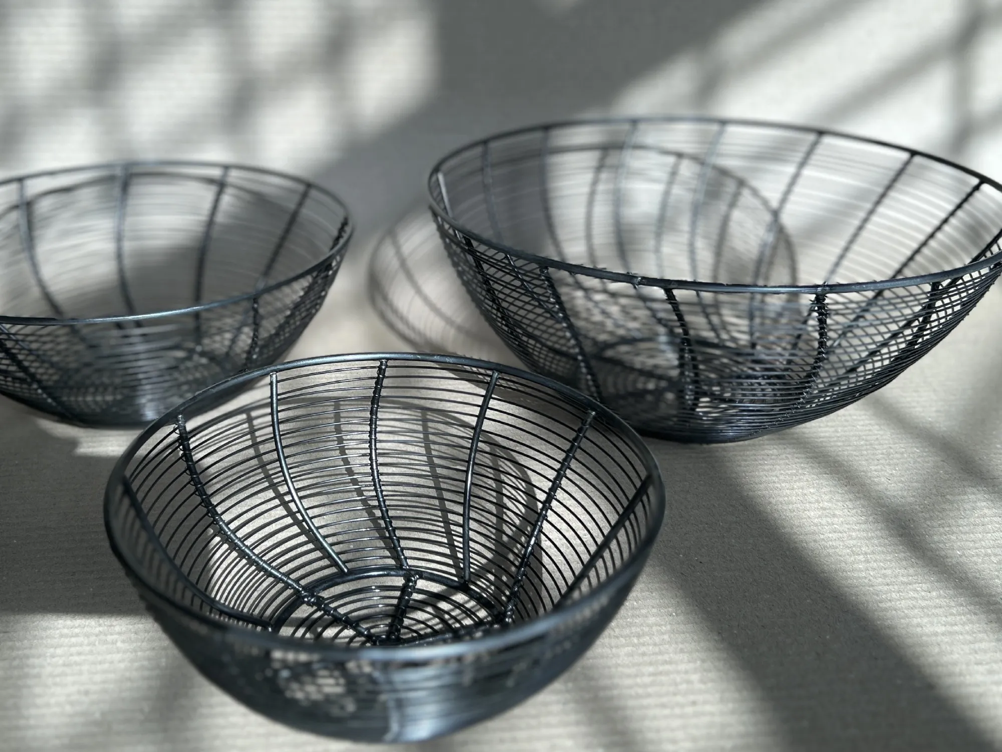 3er-Set Drahtschalen
