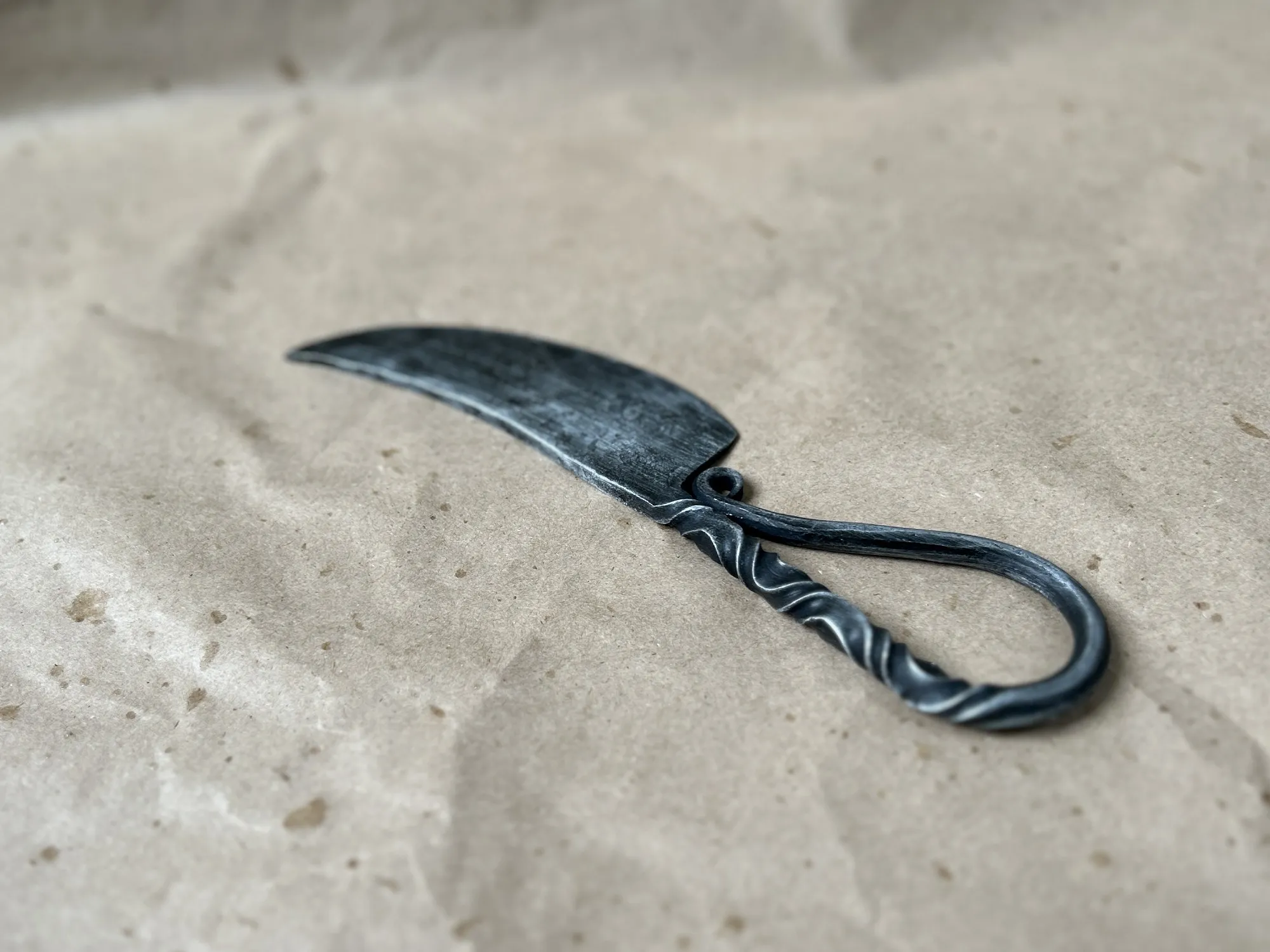 Brieföffner aus Eisen, anthrazit, L 19 cm, B 4 cm