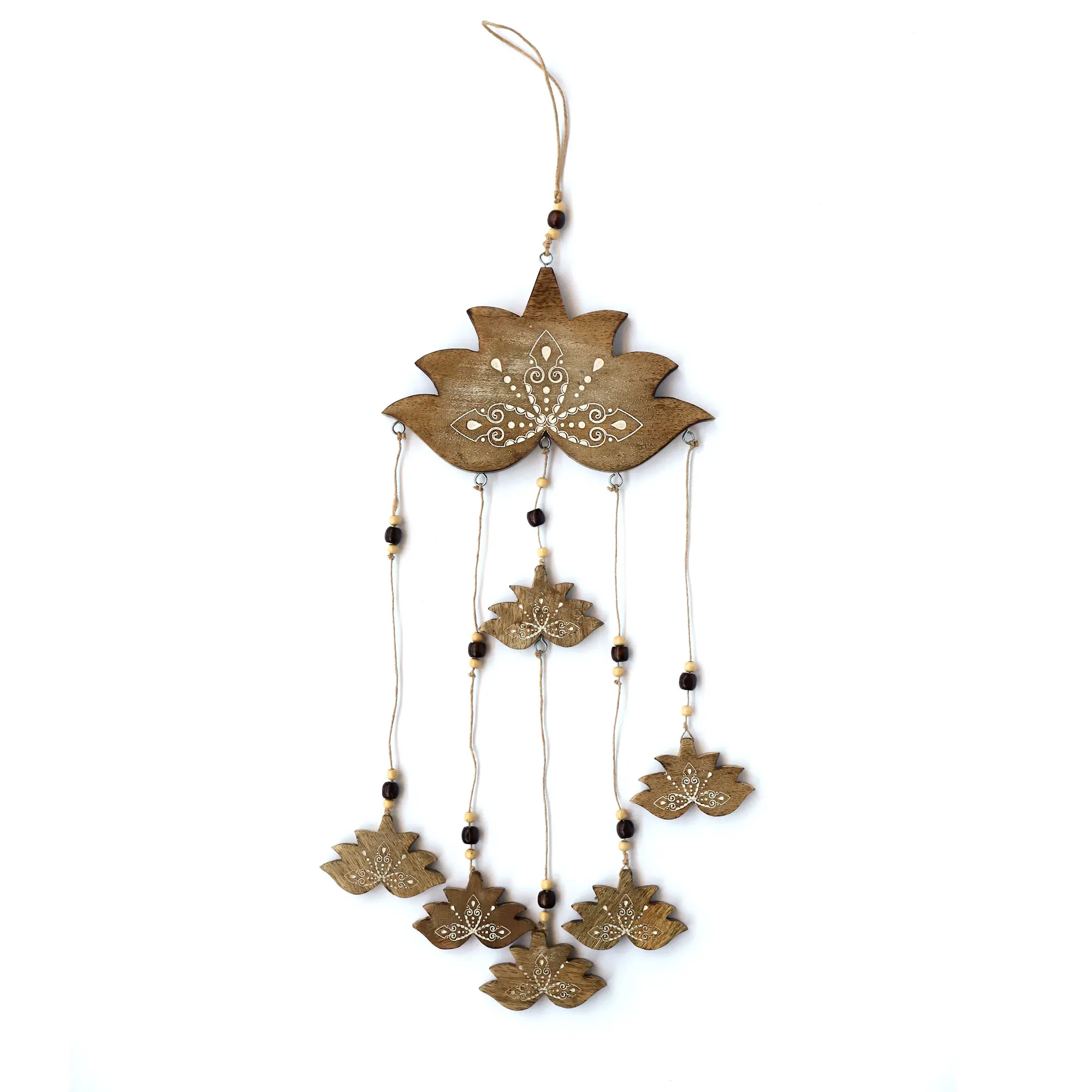 Wandschmuck 'Lotus', aus Mangoholz, H 55 cm, B 22 cm, L 1,6 cm