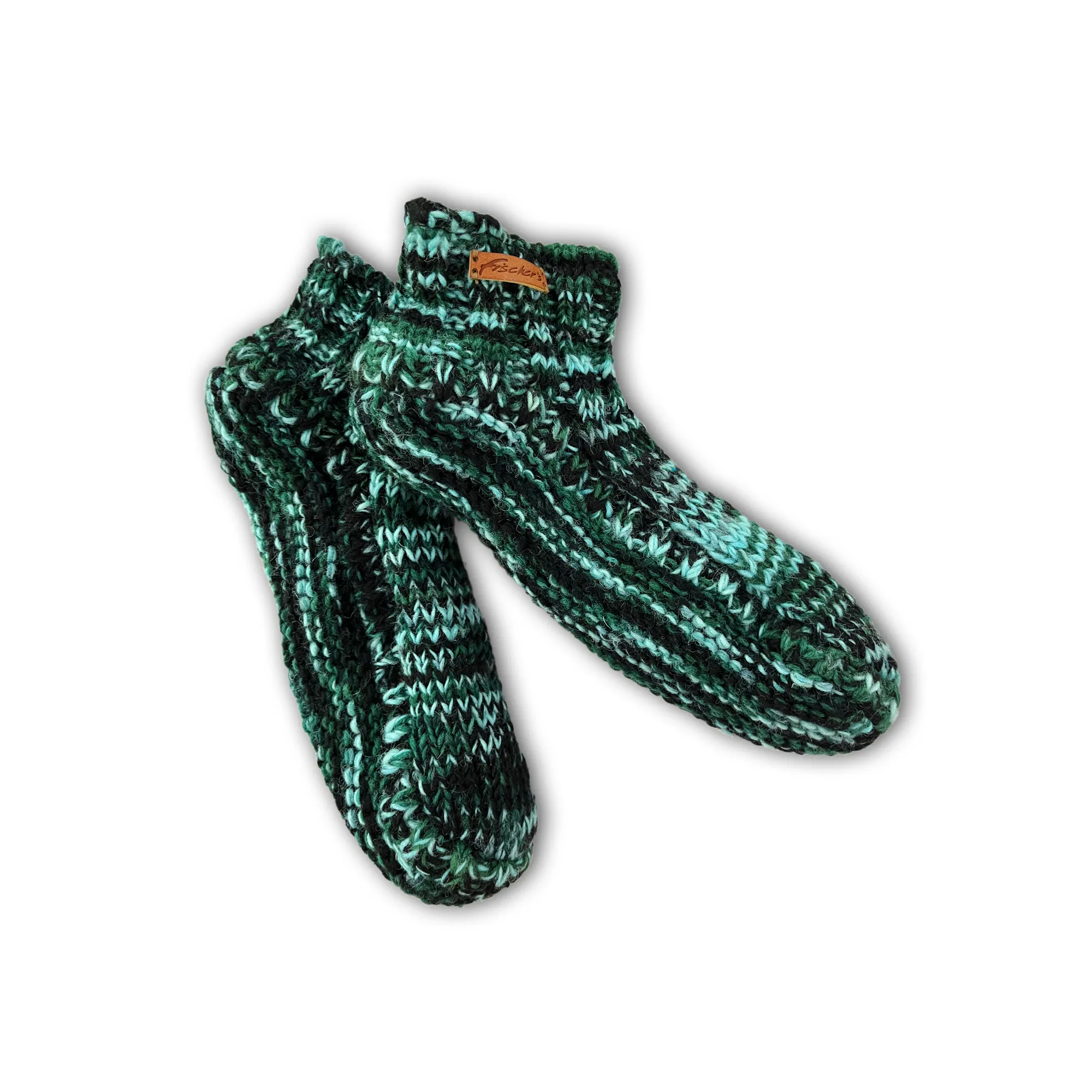 Winter-Socken grün, gefüttert