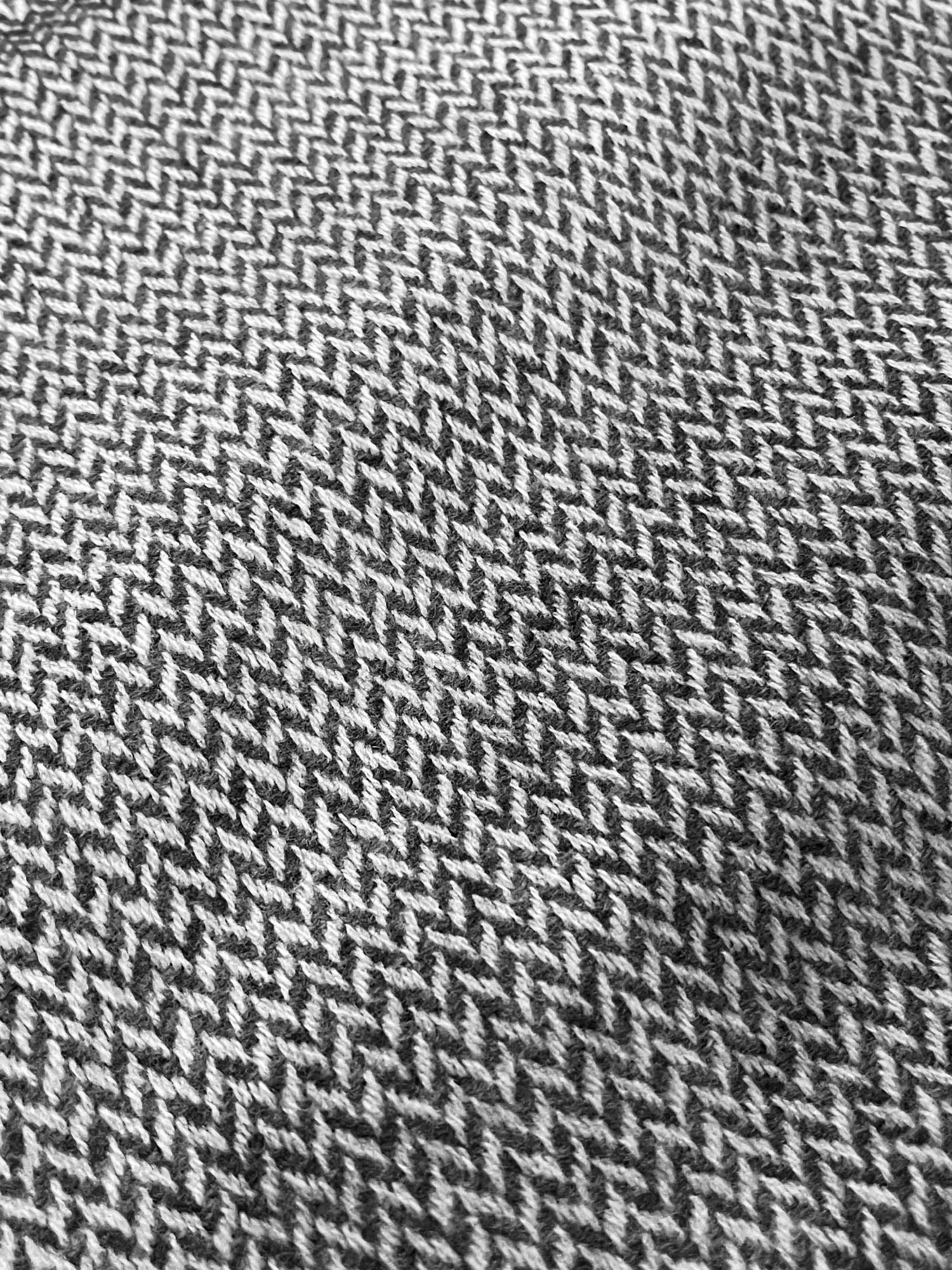 Wollstola 'Grey', grau-weiß, B 70 cm, L 200 cm