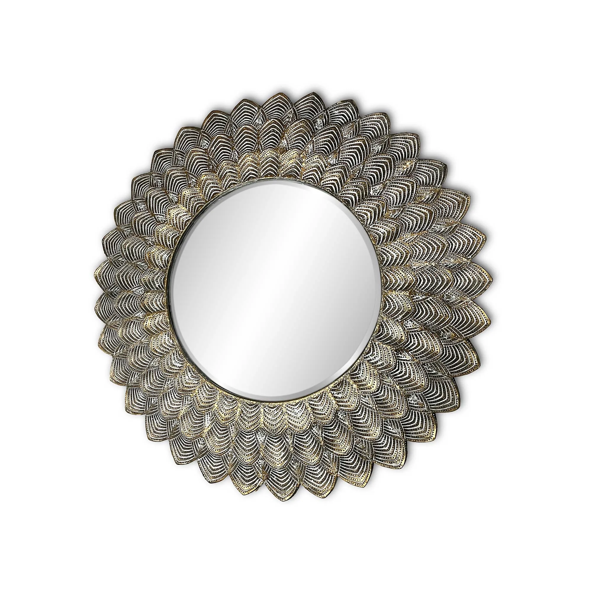 Wandspiegel 'Duncan', gold, Ø 85 cm, L 5 cm