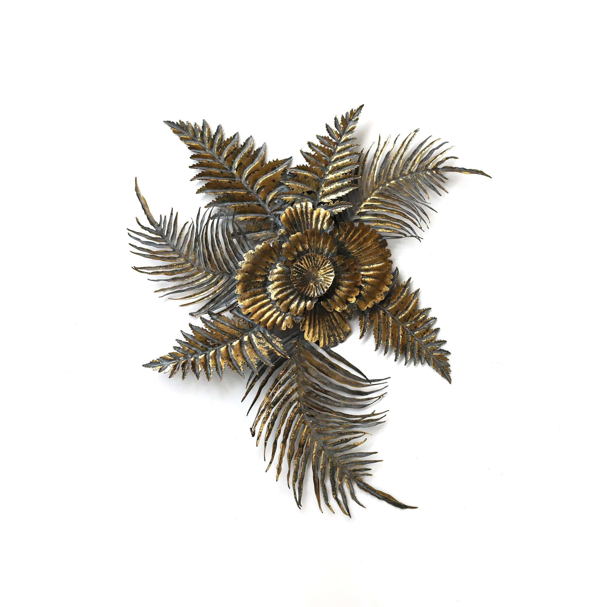 Wandskulptur 'Nieves', antik gold, B 58 cm, H 55 cm, L 5 cm