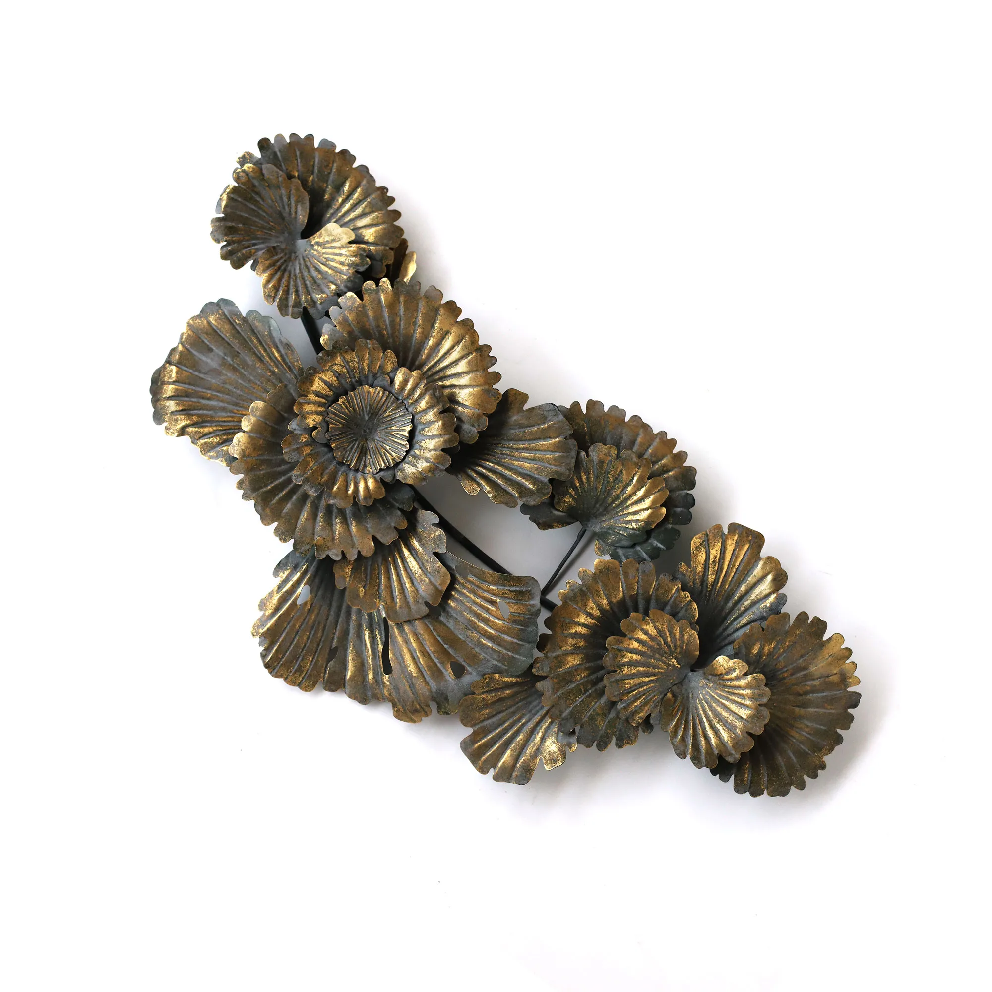 Wandskulptur 'Nayla', antik gold, B 87 cm, H 41 cm, L 10 cm