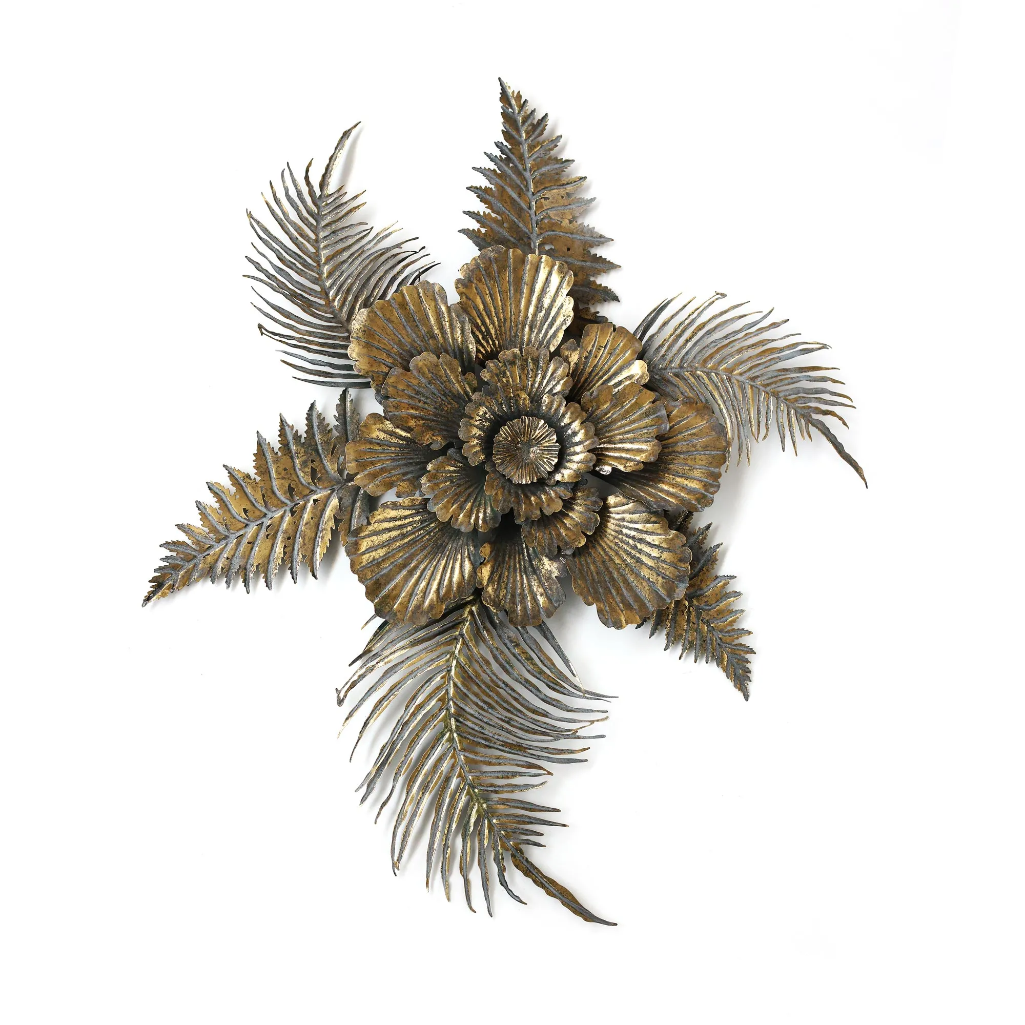 Wandskulptur 'Sierra', antik gold, B 113,5 cm, H 86 cm, L 10 cm