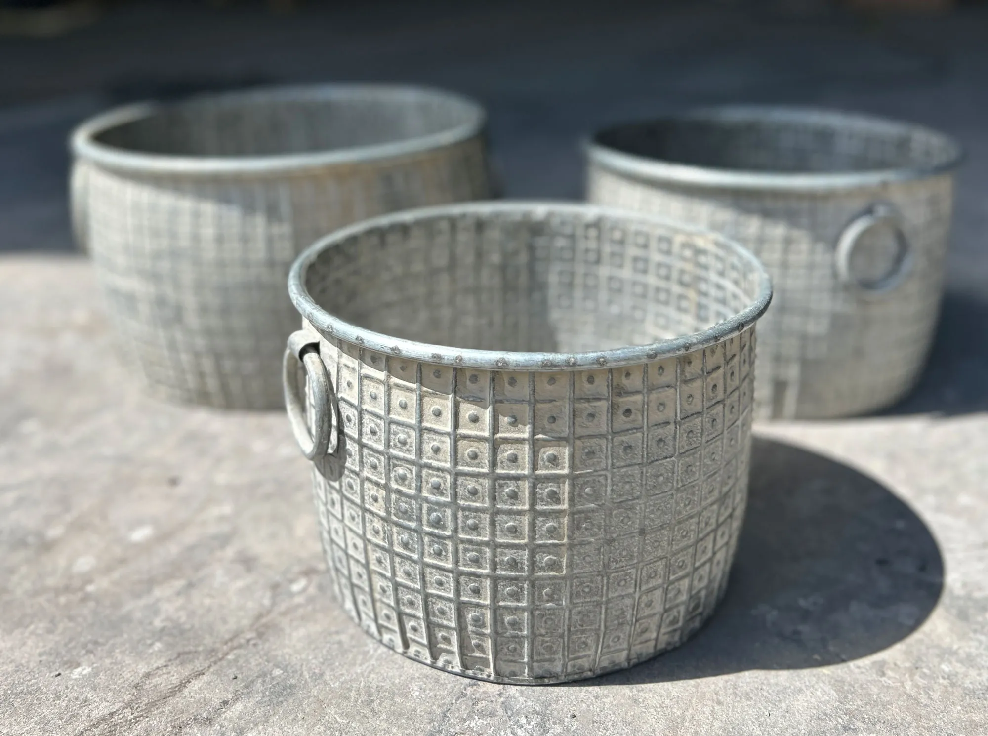 3er-Set 'Zinkkorb' rund