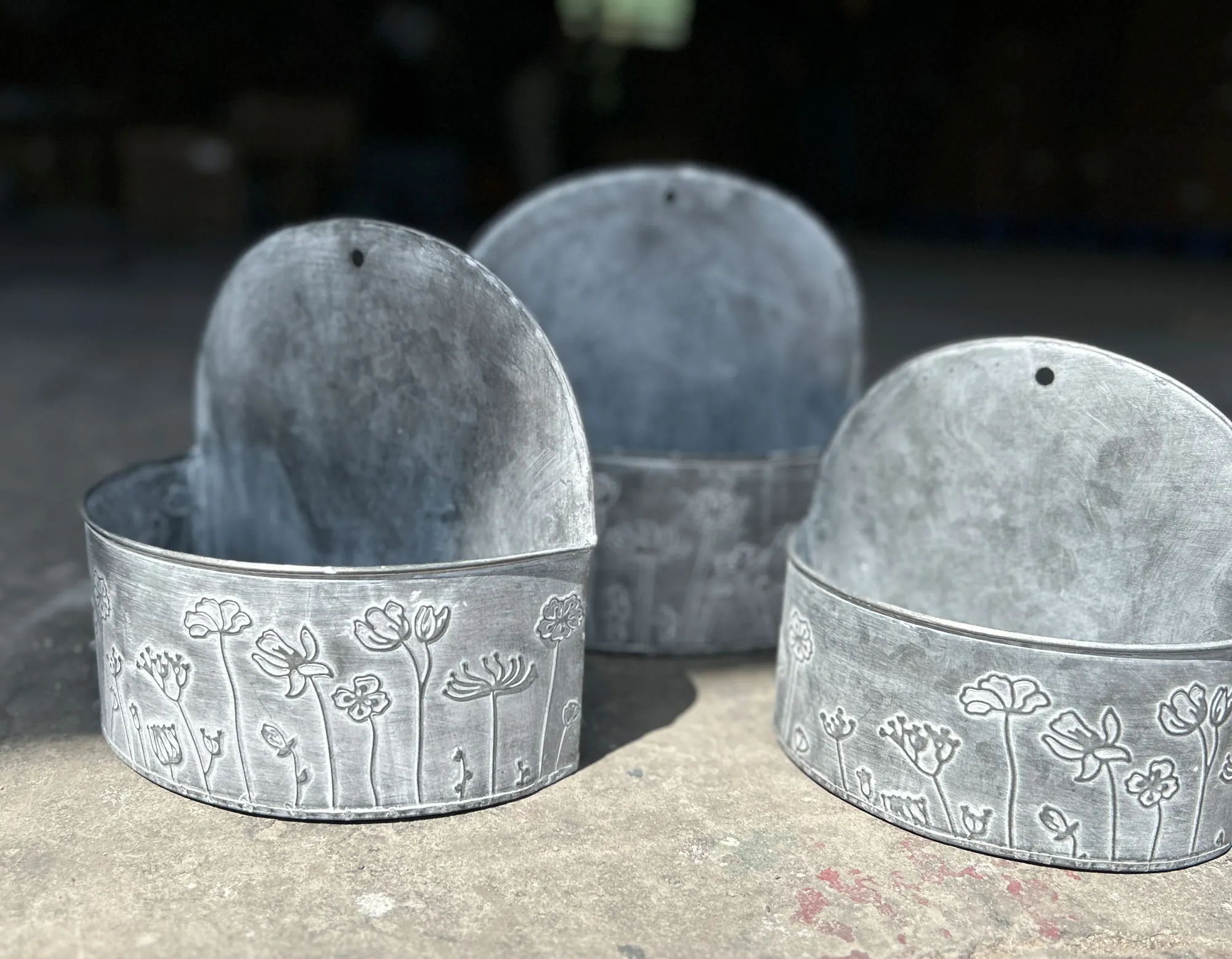 3er-Set Wandbehälter 'Blume'