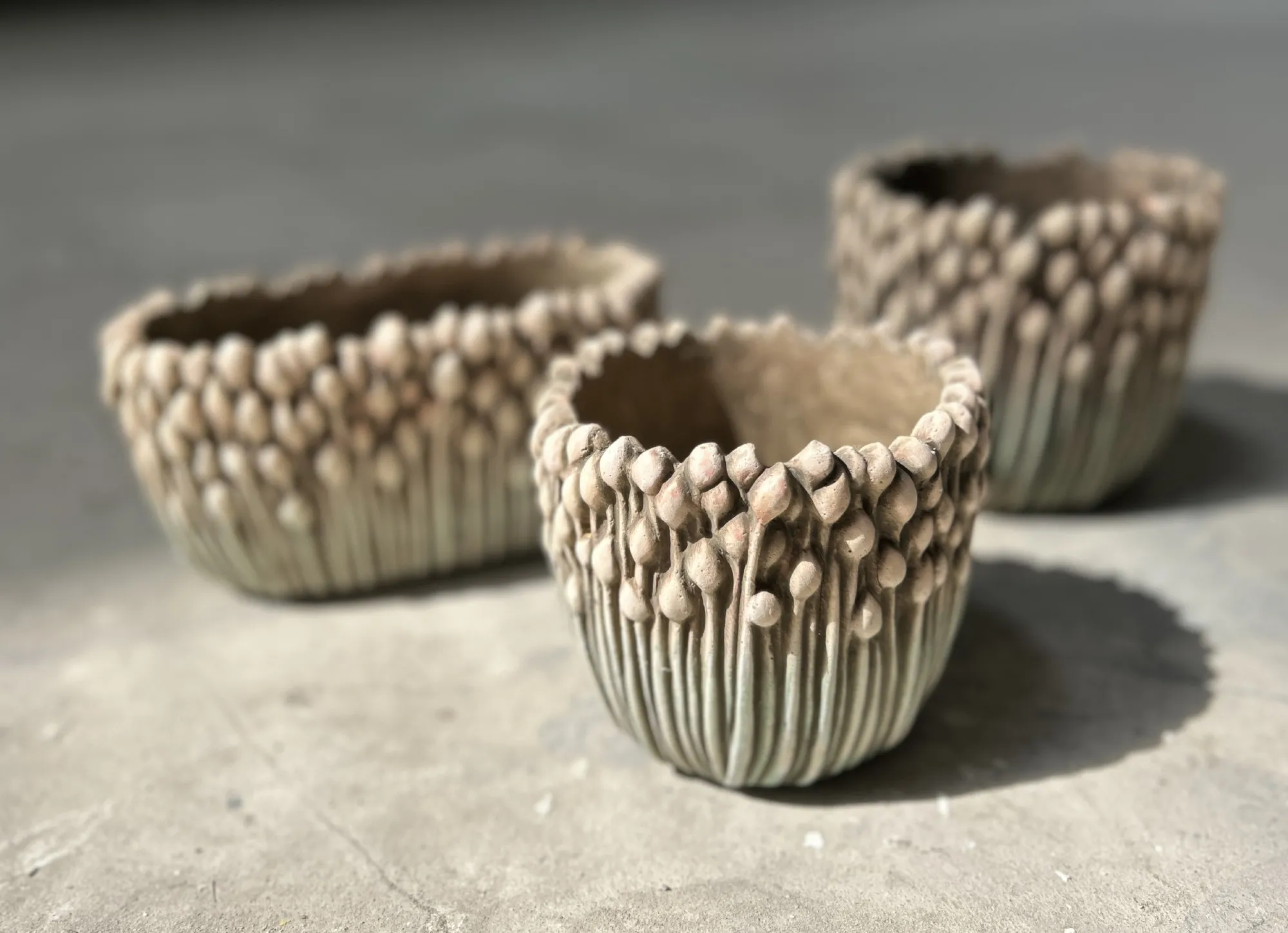 Pflanztopf 'Drip', beige, Ø 16,5 cm, H 14 cm