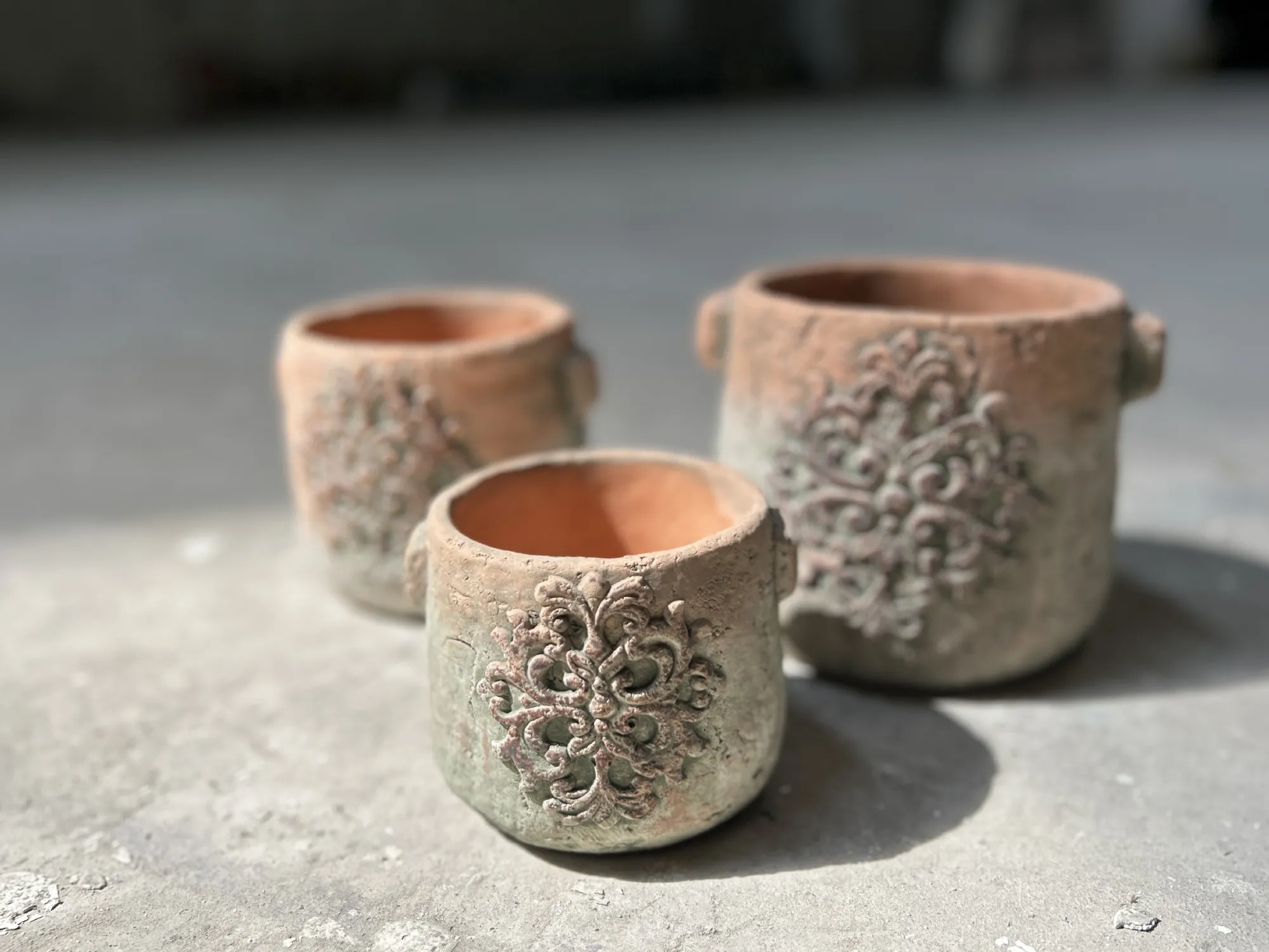 Pflanztopf 'Erudo' L, aus Zement, B 19 cm, L 17 cm, H 15 cm