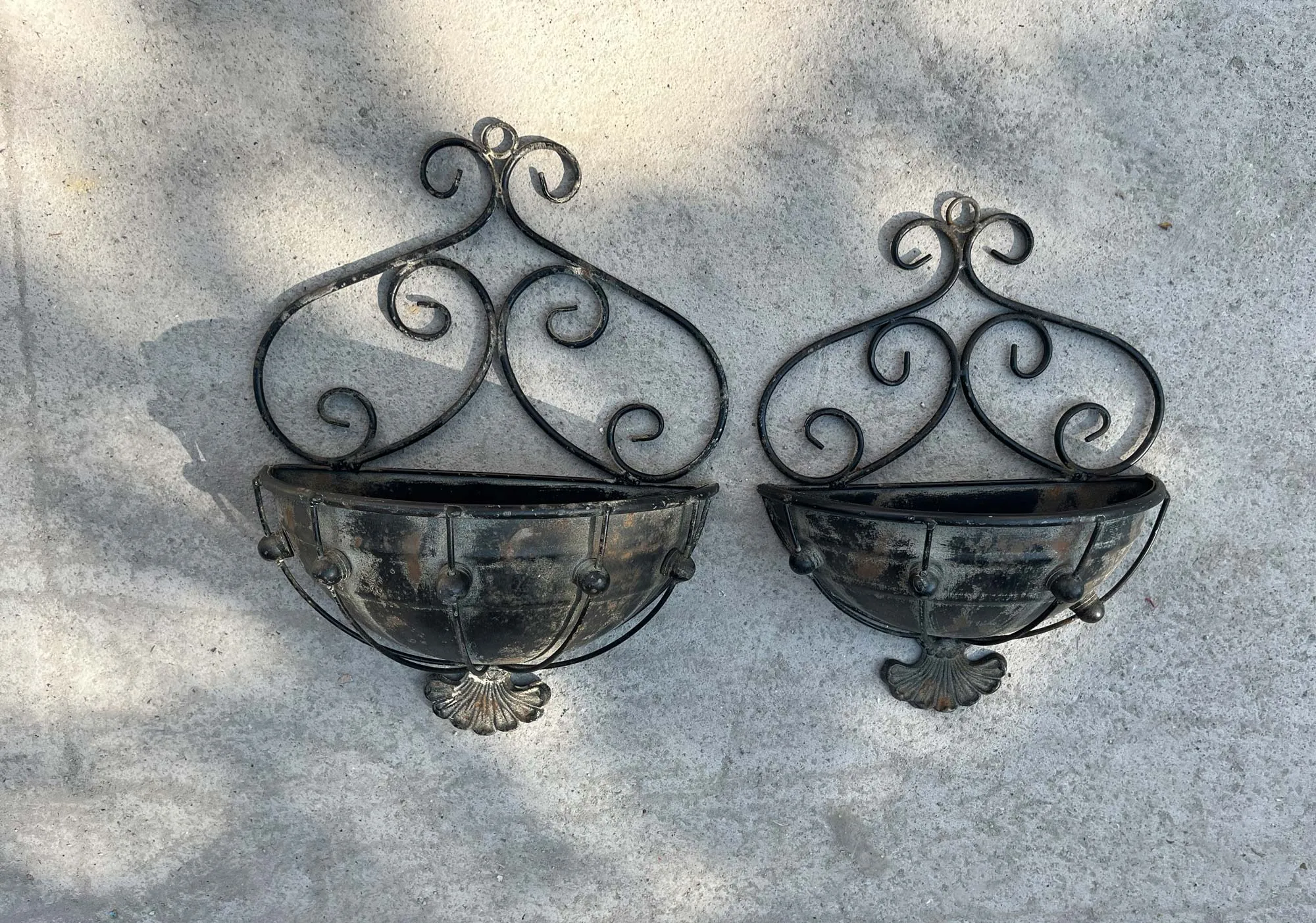 2er-Set Wandbehälter 'Ted' aus Metall