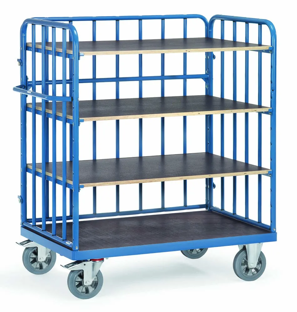 Etagenwagen mit Wänden und  mit Ladefläche 100 x 70 cm | Höhe 158 cm