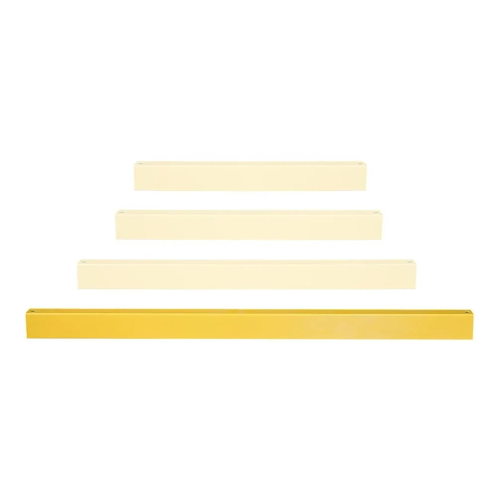 Querbalken für Rammschutz-Geländer XL-Line | HxBxT 12x200x8cm | inkl. Montageschrauben | Feuerverzinkter & kunststoffbeschichteter Stahl | Gelb