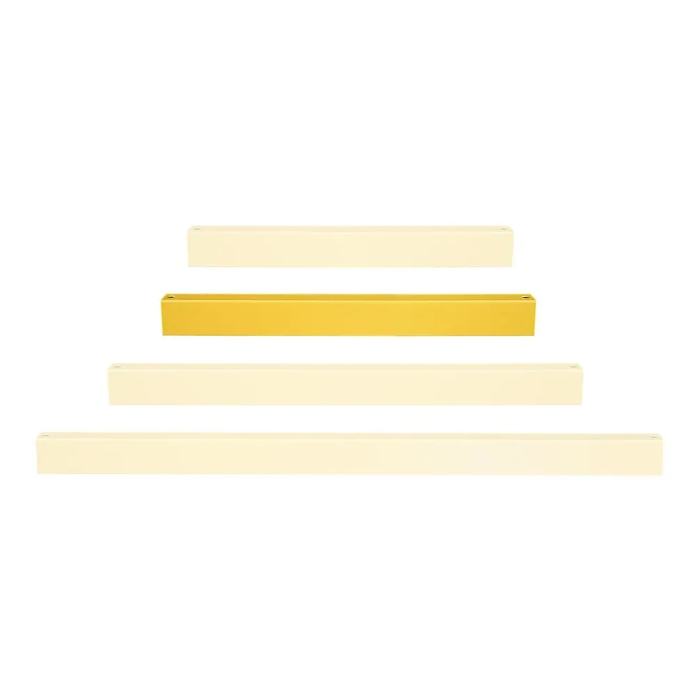 Querbalken für Rammschutz-Geländer XL-Line | HxBxT 12x120x8cm | inkl. Montageschrauben | Feuerverzinkter & kunststoffbeschichteter Stahl | Gelb