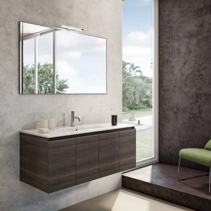 GOLA 1 4-TÜRIGER WASCHTISCH-WANDSCHRANK MIT KONSOLE UND SPIEGEL