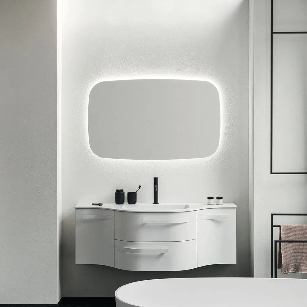 ARBI FUSION MOBY 30 WASCHTISCHUNTERSCHRANK 2 SCHUBLADEN, MIT TÜREN UND SPIEGEL