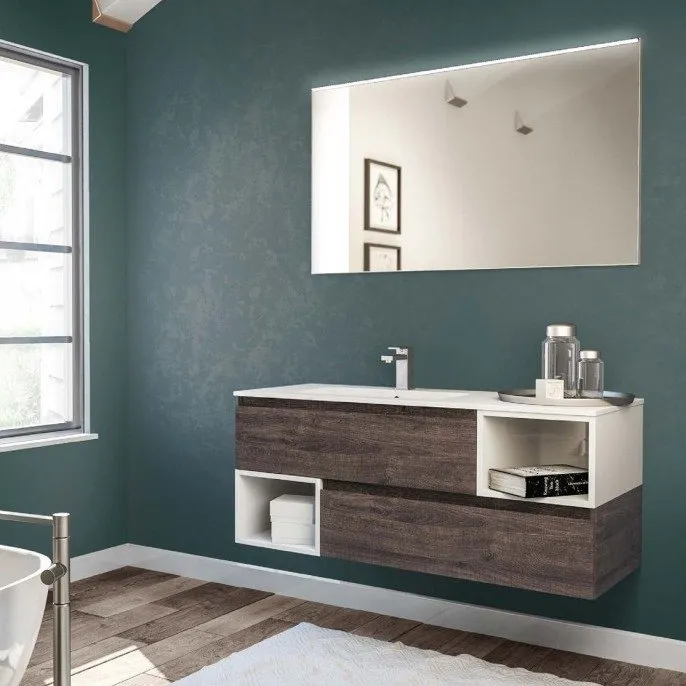 GOLA 2 WANDWASCHTISCH MIT 1 SCHUBLADE, KONSOLE UND SPIEGEL