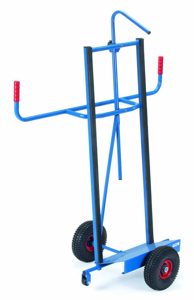 Plattenkarre mit Vollgummibereifung, Profilgummi und Niederhalter