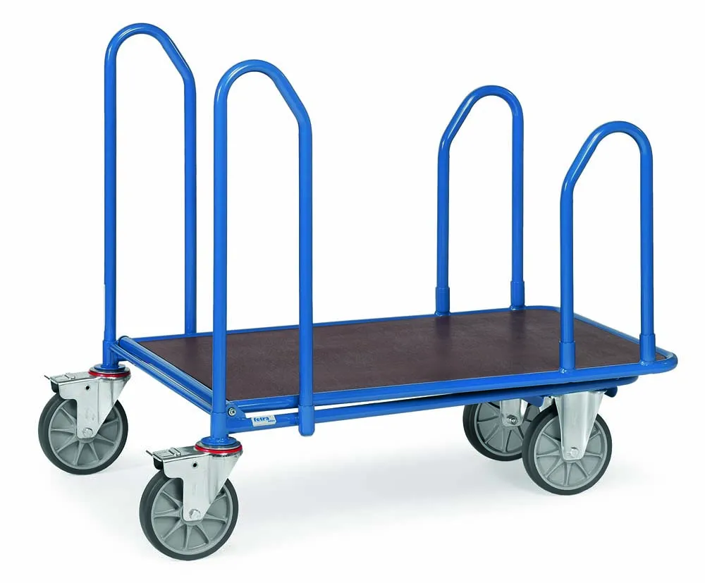 C + C Wagen mit Sperrholz Ladefläche | mit Seitenbügeln | Ladeflächenmaß (L x B): 100 x 60 cm