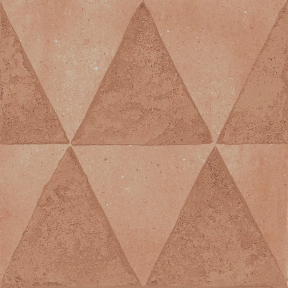 MARAZZI FLIESEN CROGIOLO ARTCRAFT COTTO DEKOR TRIANGOLI NATURAL 20X20