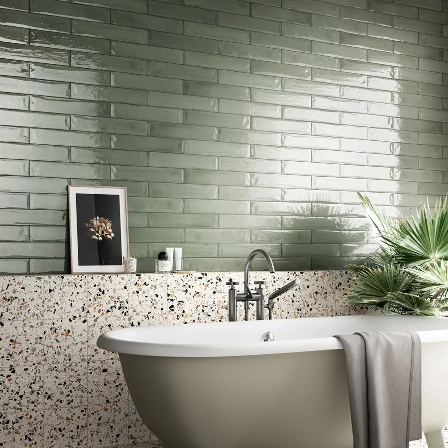 FAETANO FLIESEN FRAMMENTI VERDE ACQUA BRICK LUX 7,5X40