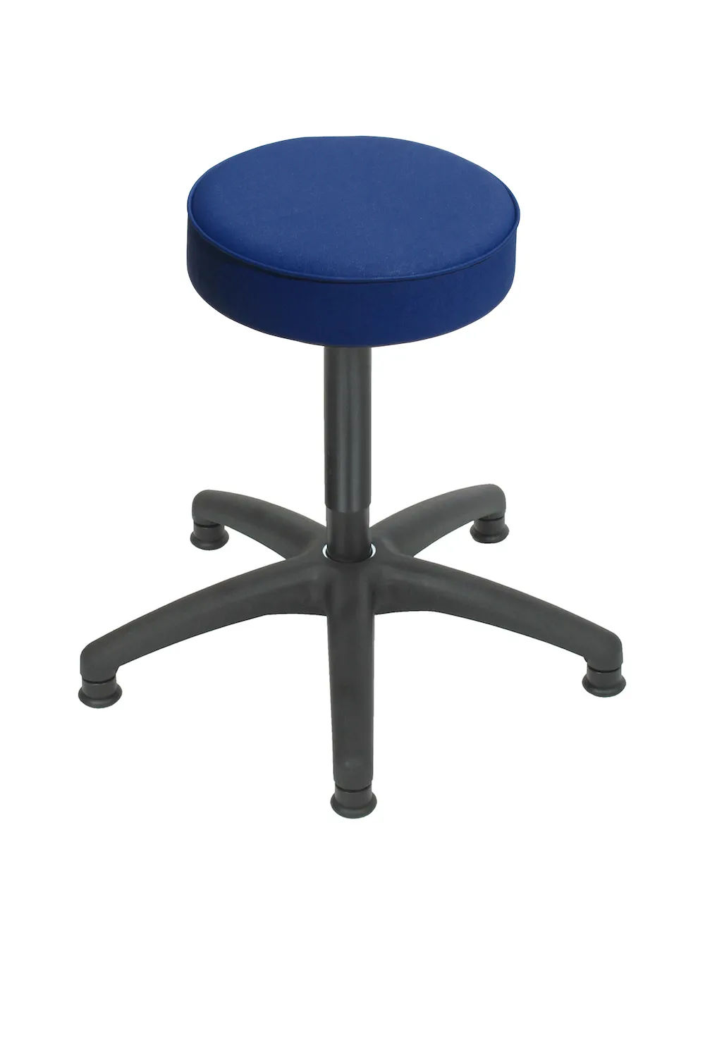 Drehhocker Indianapolis | Sitzhöhe 48-67cm | Ø 63cm | Tragfähigkeit 110kg | Kunstleder-Sitz | Kunststoff-Fußkreuz mit Gleiter | Atollblau