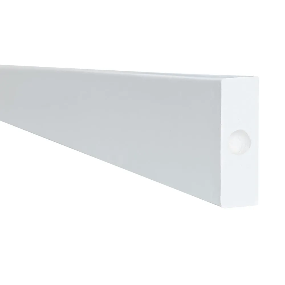 Prallschutz aus Polyurethanschaum | Flächenschutz Rechteck, Selbstklebend | HxBxT 6x100x2cm | UV-, lösungsmittel- & temperaturbeständig | Weiß