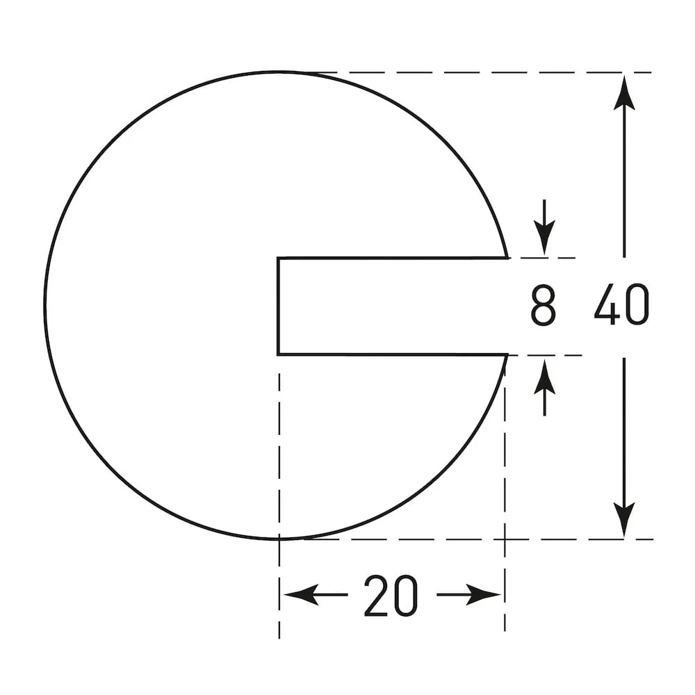 Prallschutz aus Polyurethanschaum | Profilschutz Kreisförmig zum Aufstecken | HxBxT 4x100x4cm | Nut HxT 0,8x2cm | UV-, lösungsmittel- & temperaturbeständig | Weiß