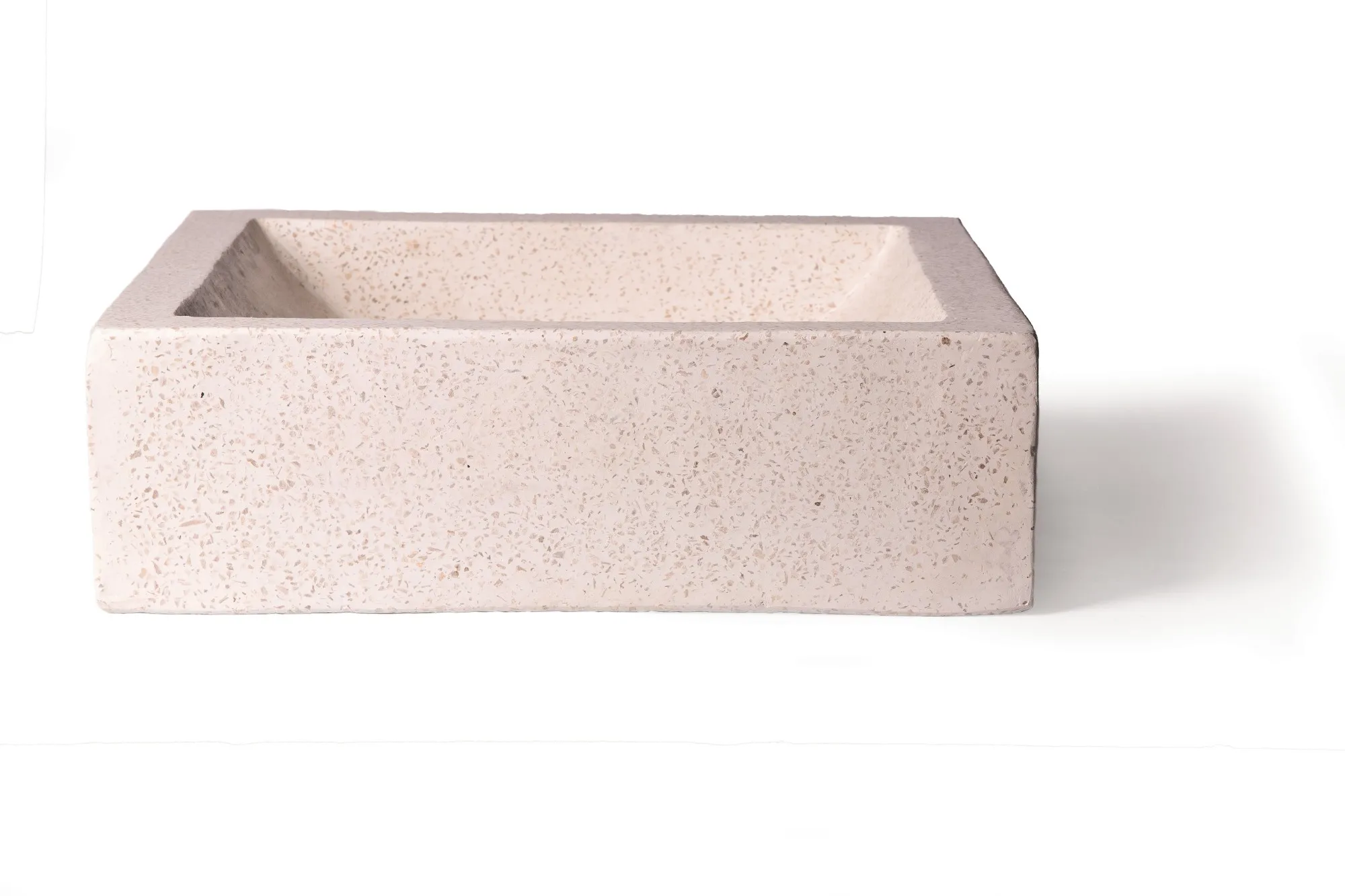 Waschbecken 'Terrazzo', weiß, T 40 cm, B 40 cm, H 12 cm