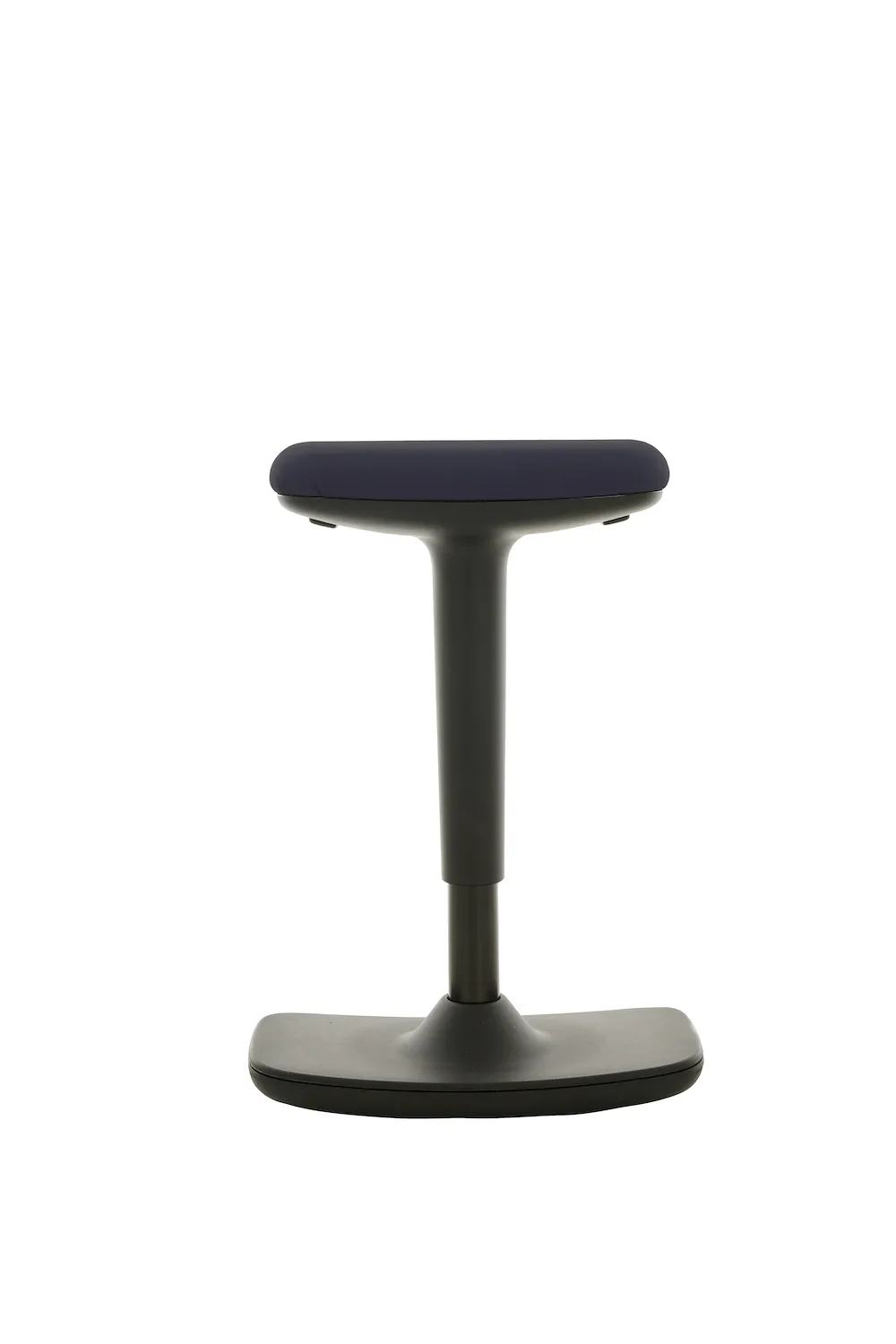 Schaukelhocker Charleston | Sitzhöhe 56-69cm | Tragfähigkeit 110kg | Kunstleder-Sitz | konvex geformter Tellerfuß | Schwarz