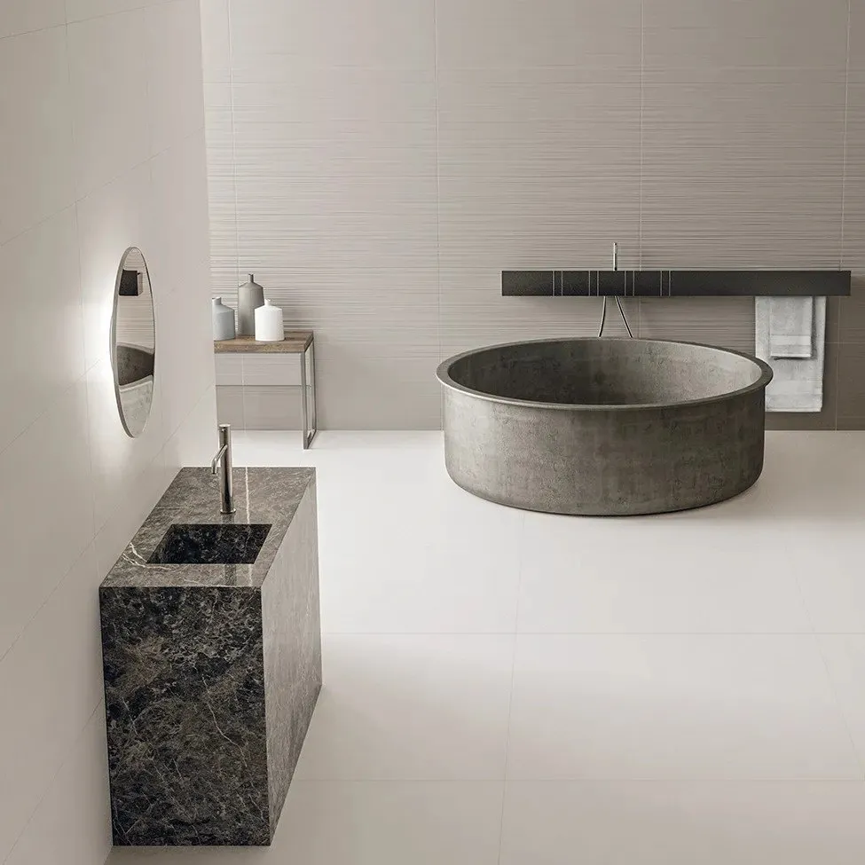 KEOPE FLIESEN ELEMENTS DESIGN WHITE NATURAL R9 REKTIFIZIERT 60X120